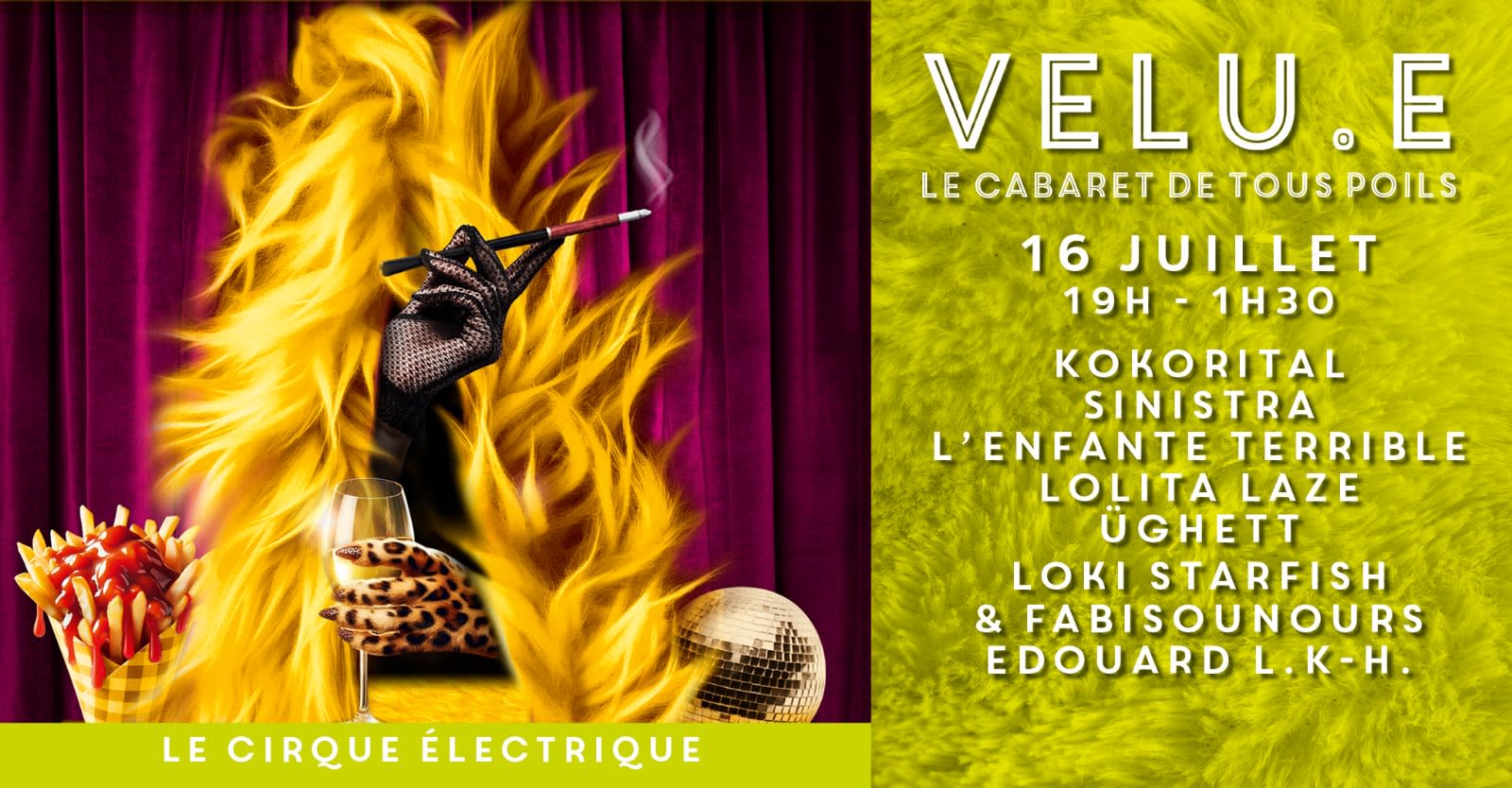 Velu.E - Cabaret & Afterwork - Le Cirque Électrique