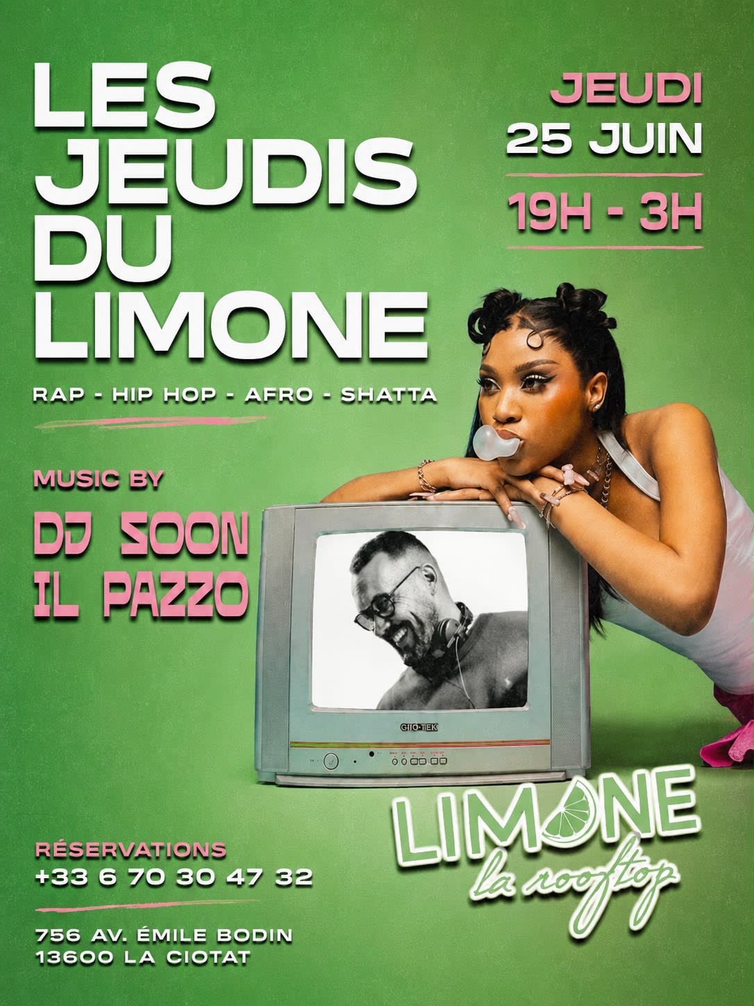 Les Jeudis Limone Rooftop X Rap Hip Pop Afro X Urbain