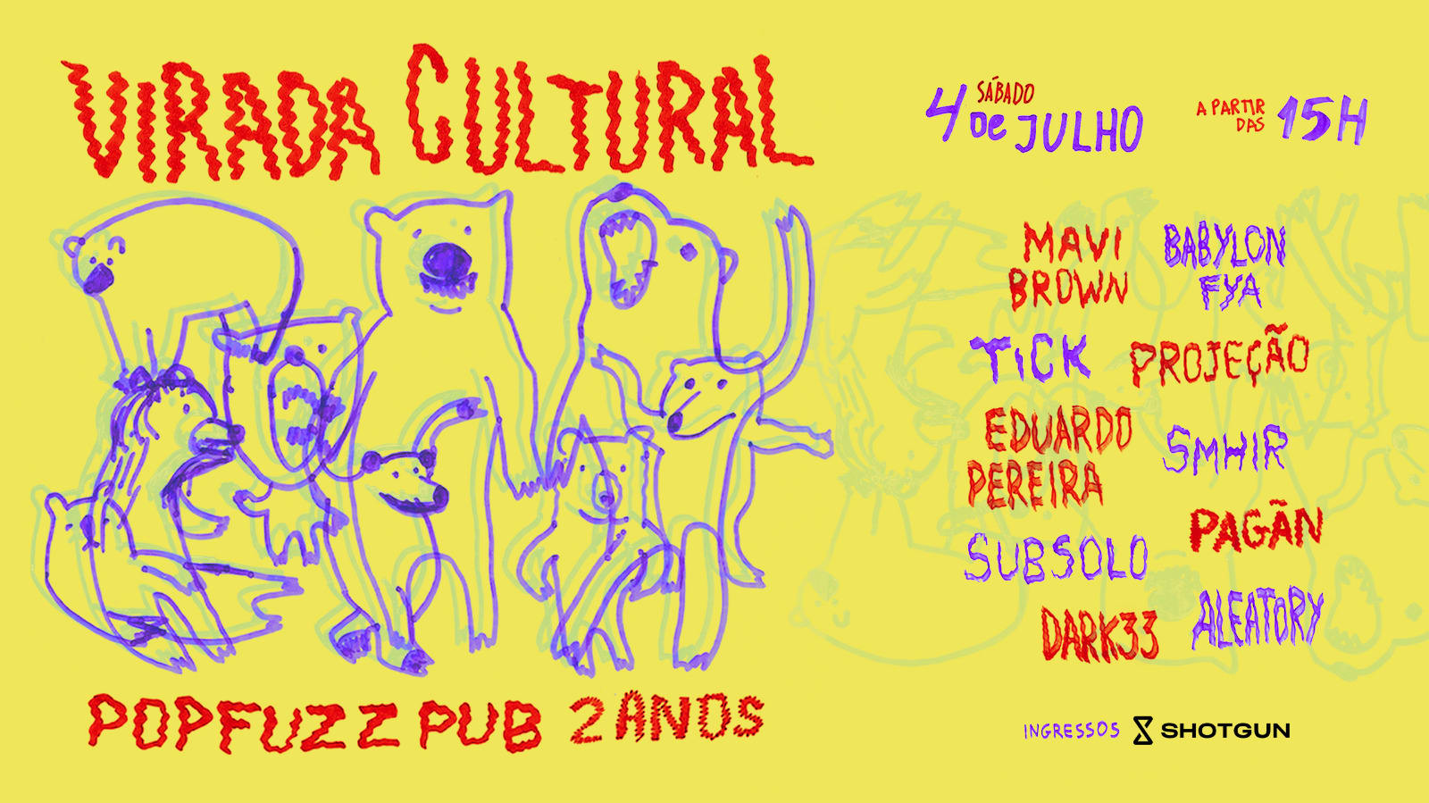 Virada Cultural Popfuzz Pub 2 Anos