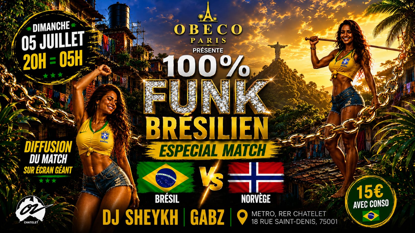 O Beco 100% Baile Funk, Special Match Bresil X Norvege