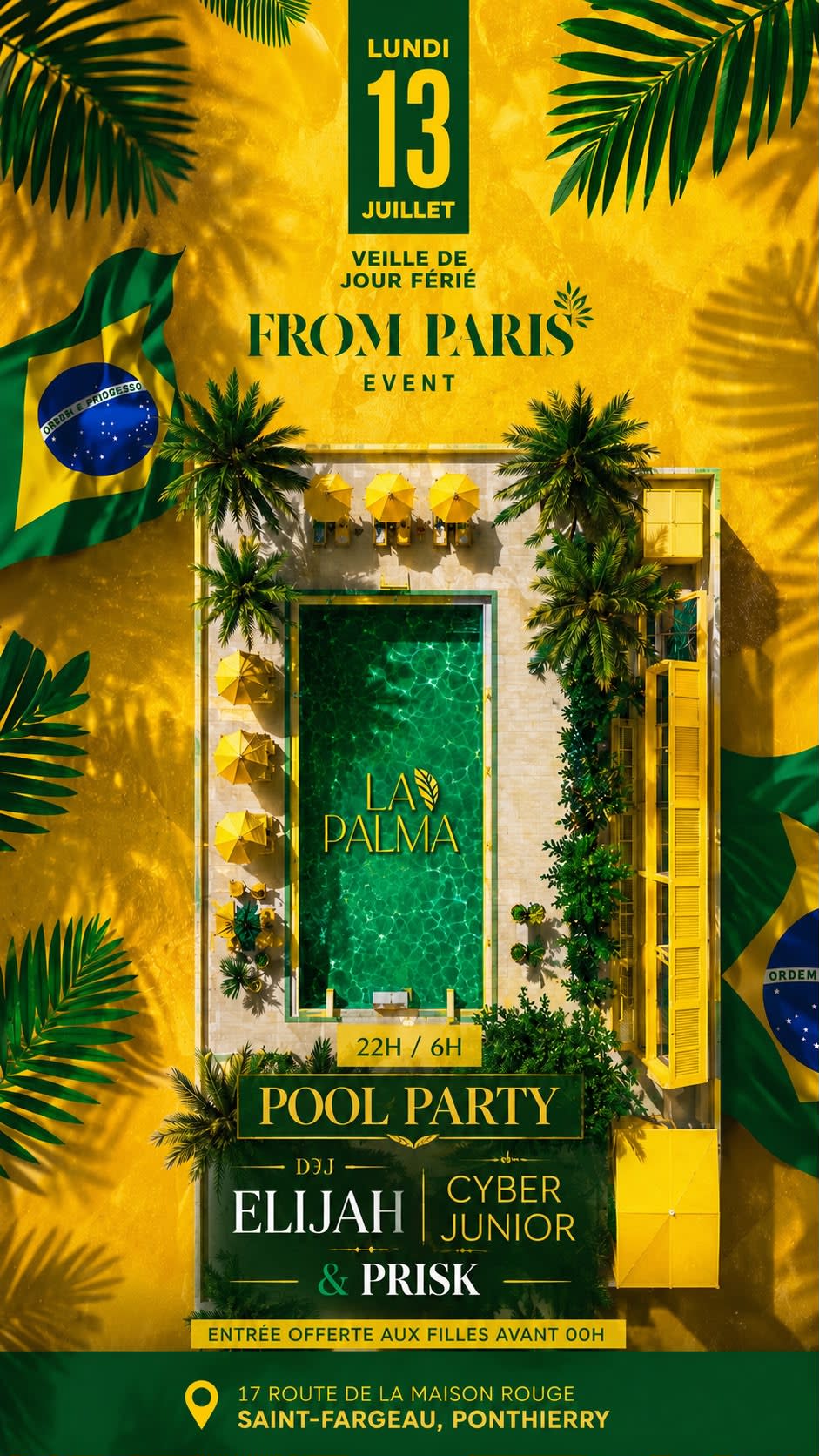 From Paris : Pool Party Do Brasil !