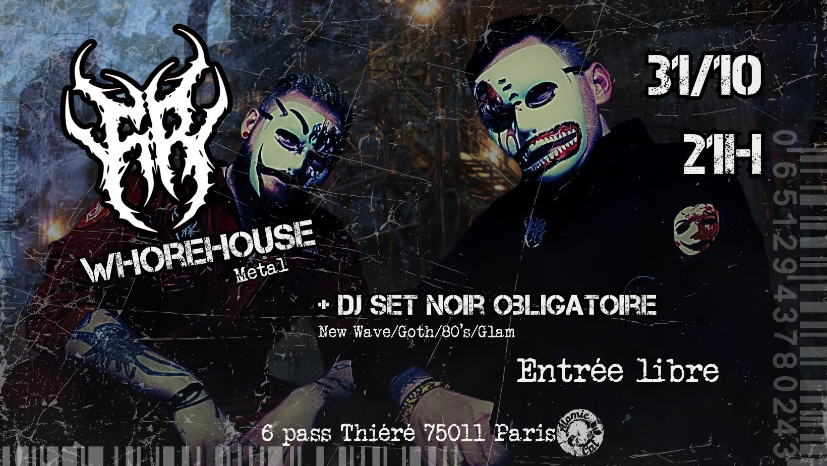 Halloween Night Live Whorehouse + Dj Set Noir Obligatoire