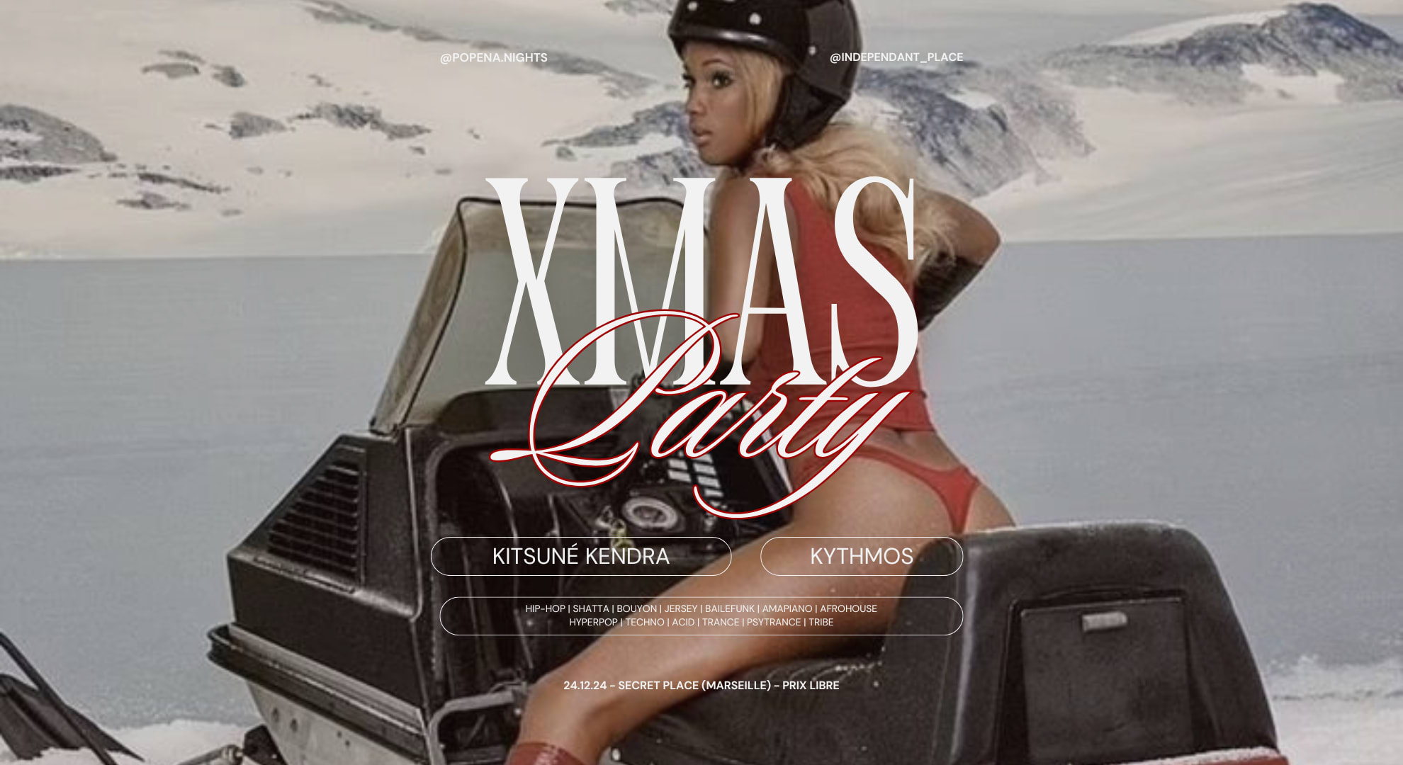Popena #3 Xmas Party W/ Kythmos & Kitsuné Kendra