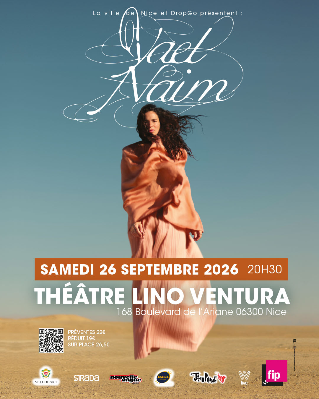 Yaël Naïm / 26 Septembre 2026 / Théâtre Lino Ventura À Nice