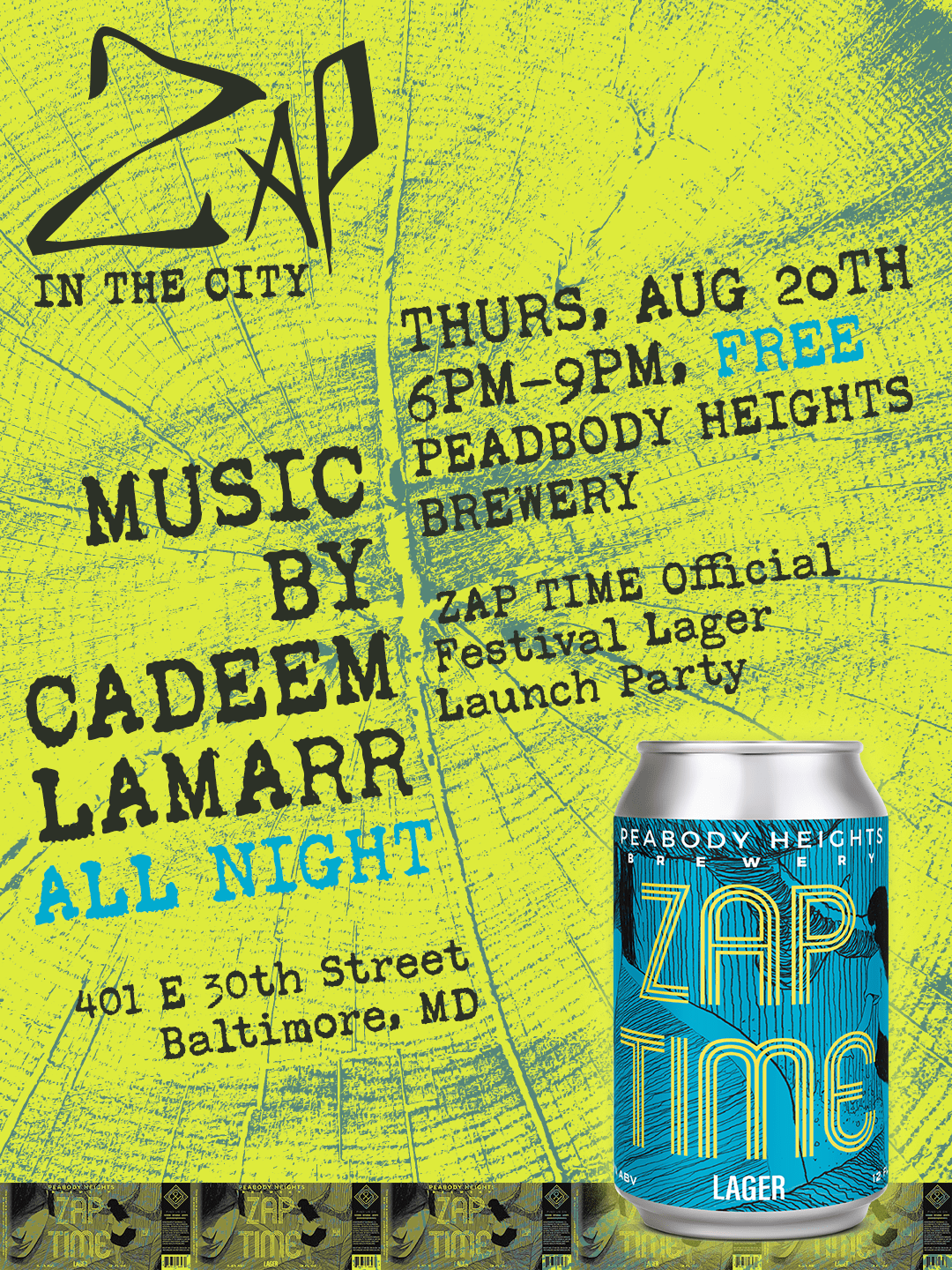 Zap Time Lager Official Release Party (Free Rsvp)