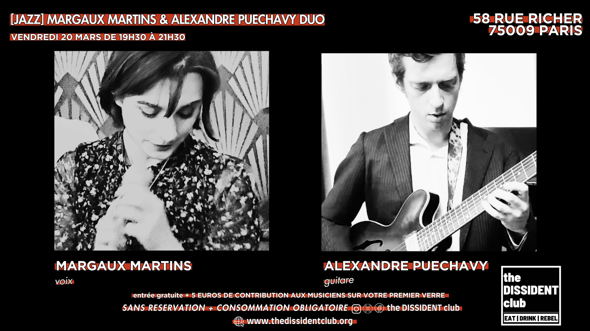[Jazz] Margaux Martins & Alexandre Puechavy