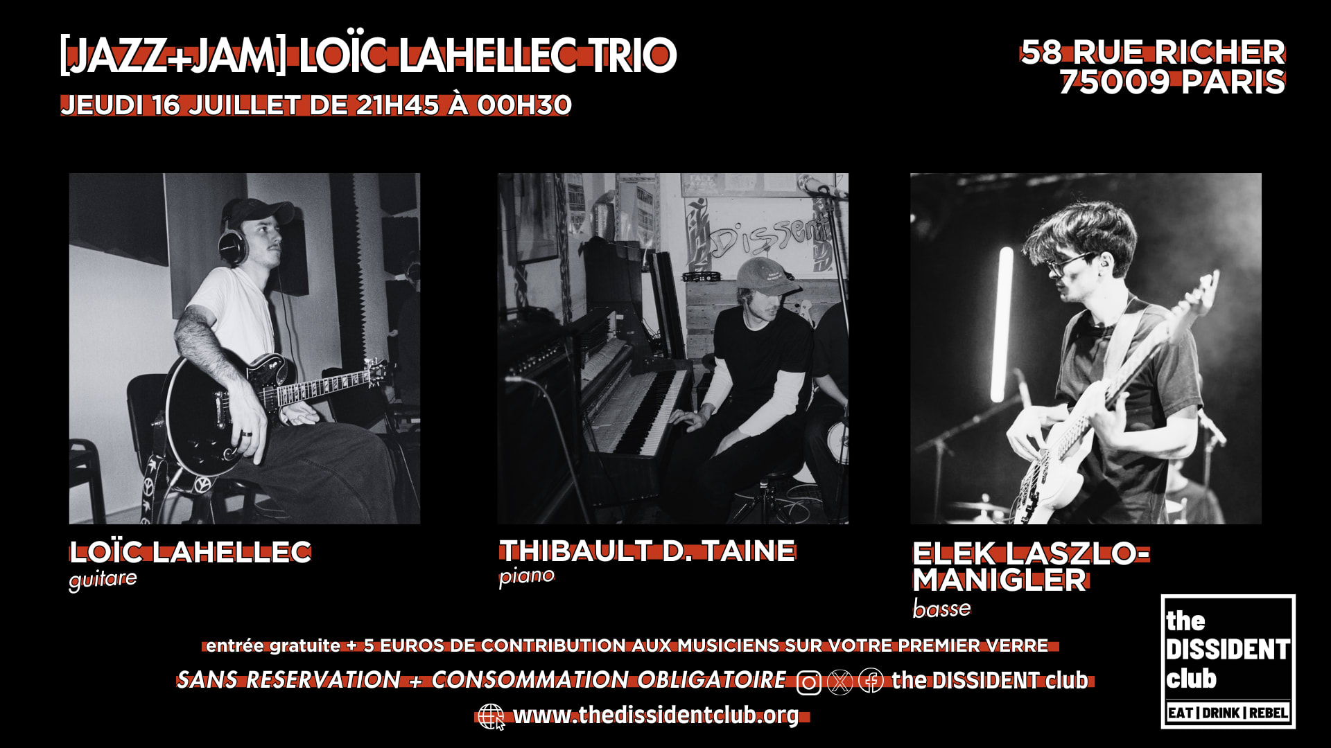 [Jazz+Jam] Loïc Lahellec Groupe