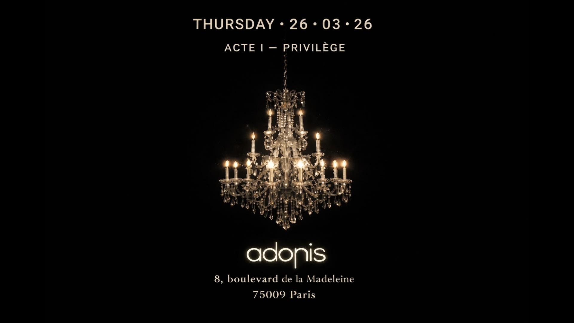 Adonis Acte I - Privilege