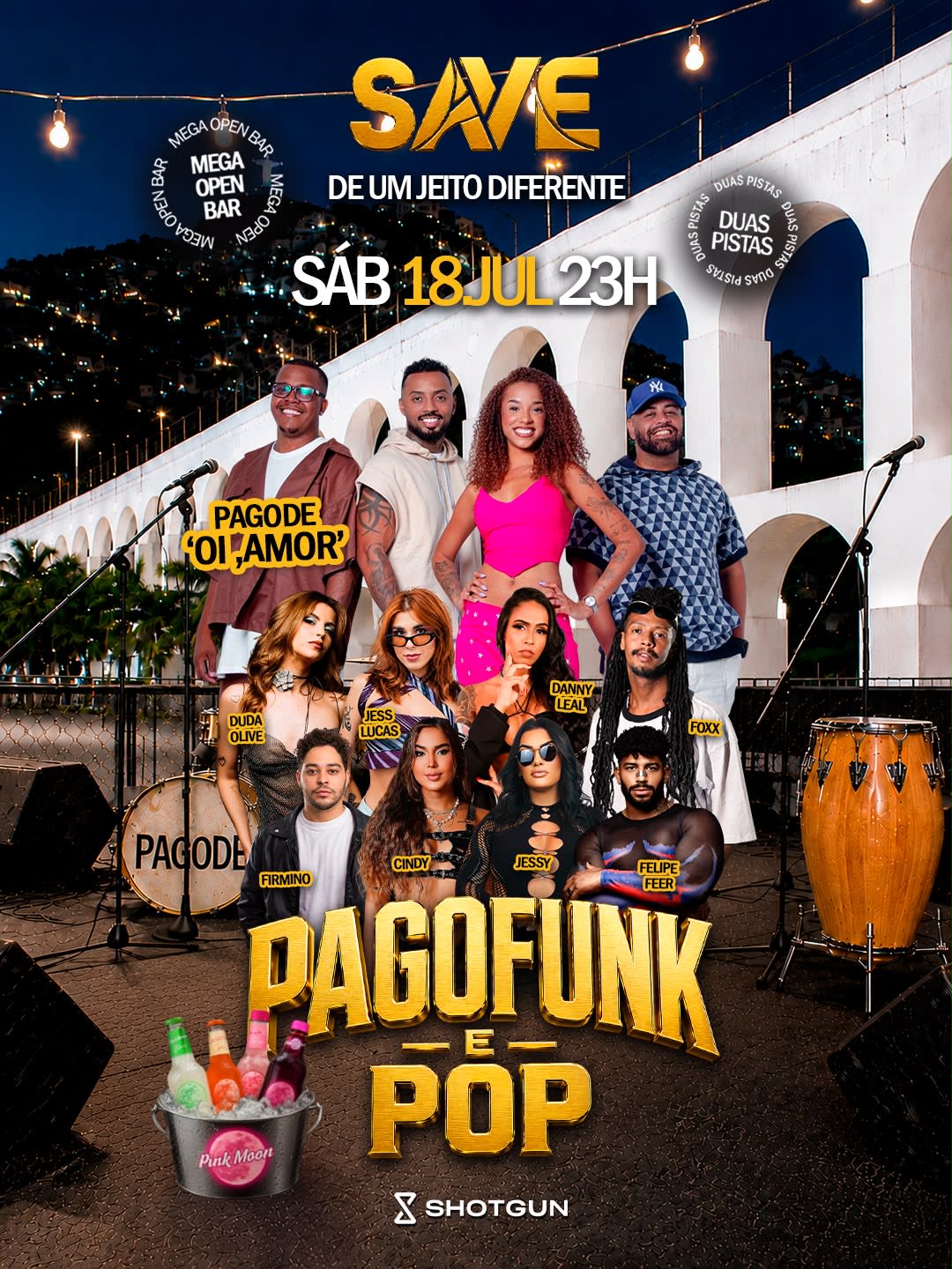 Save - Pagode, Funk E Pop | Mega Open Bar | 2 Pistas