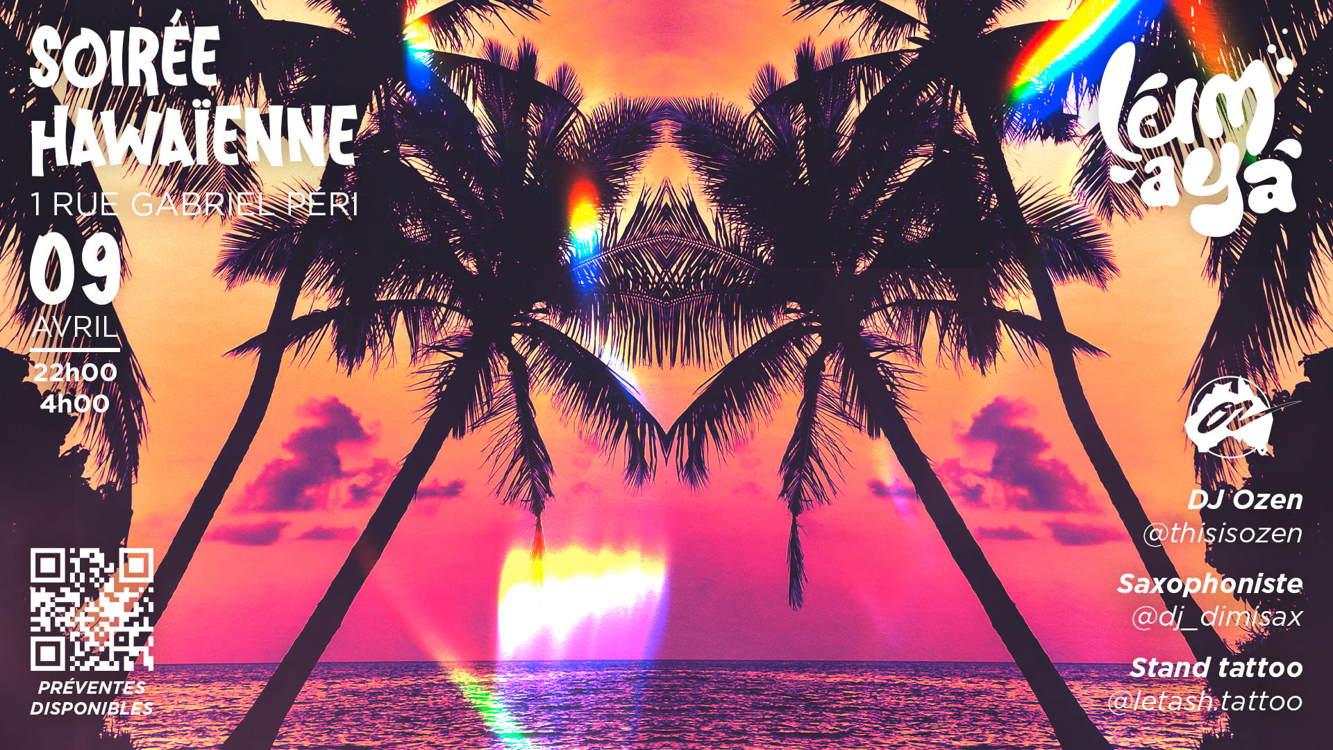 Soirée Hawaïenne - 09/04 - Café Oz - Toulouse, France