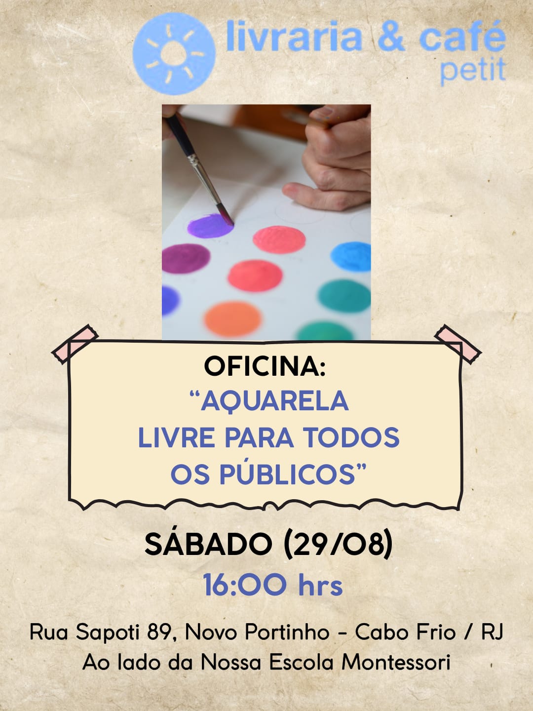 Oficina De Aquarela Para Todas As Idades 16h