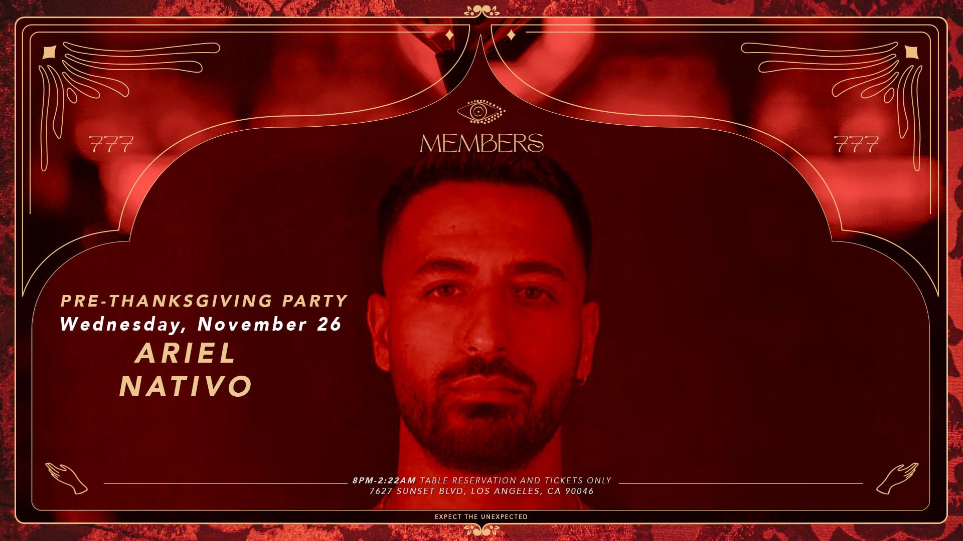 Members Presents: Pre-Thanksgiving Party With Ariel & Nativo
