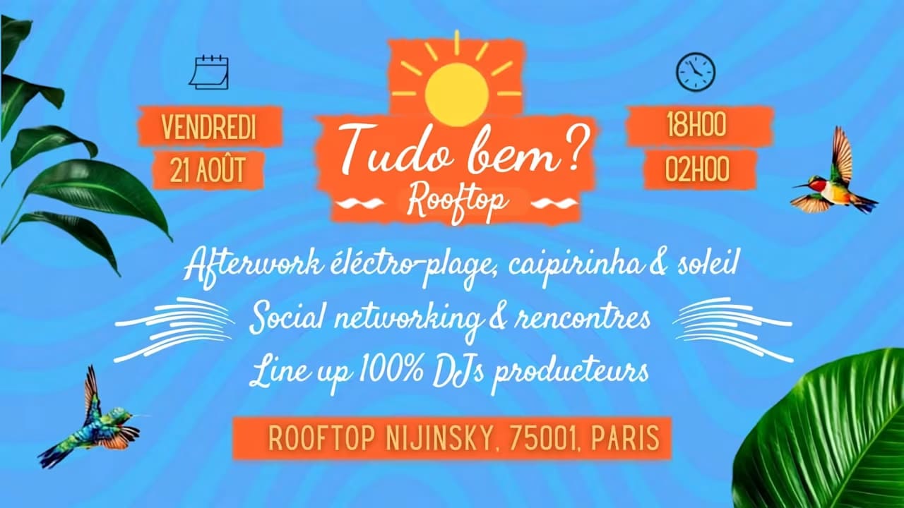 Afterwork Rooftop Tudo Ben À Paris