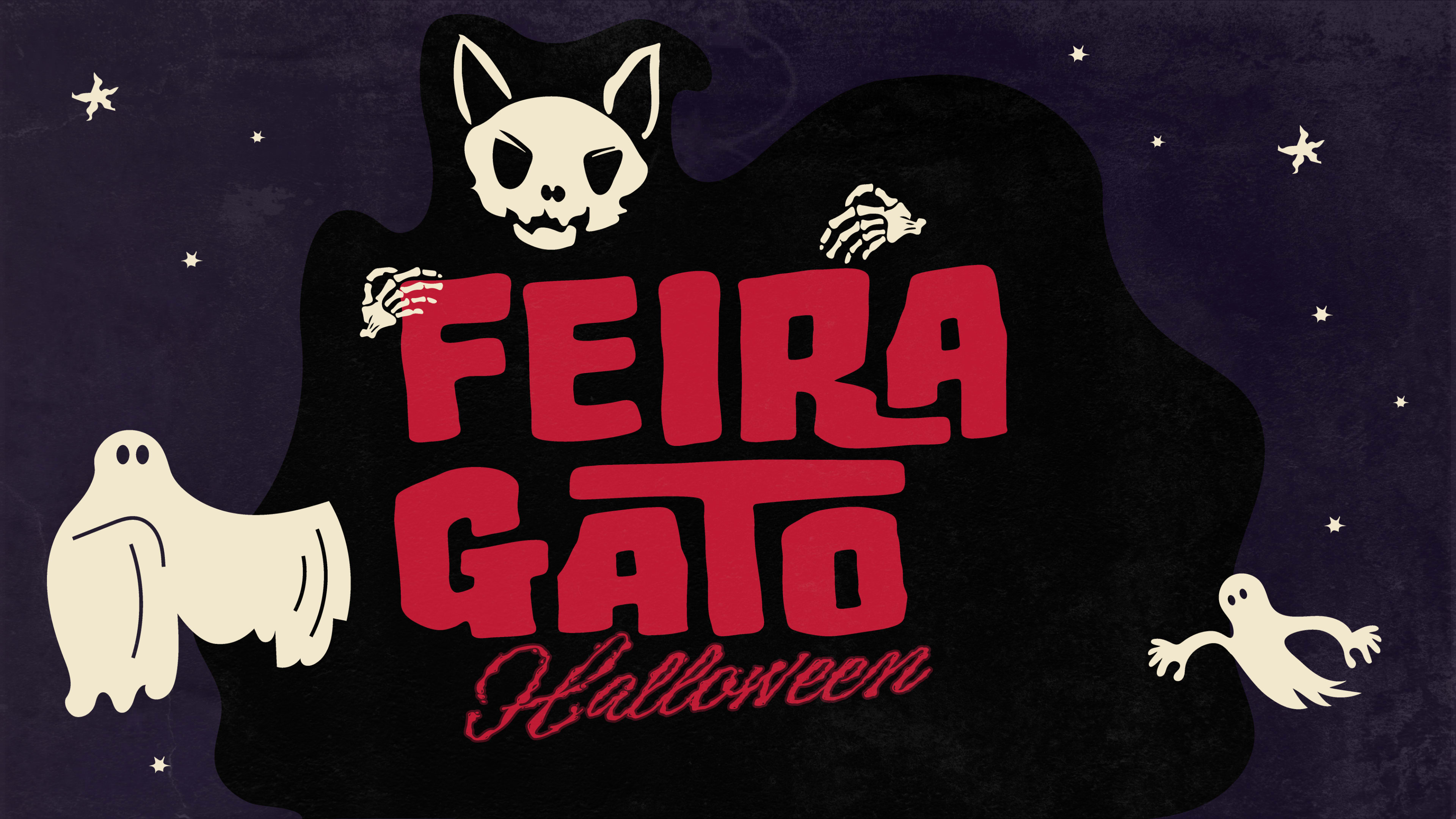 Halloween Feira Gato