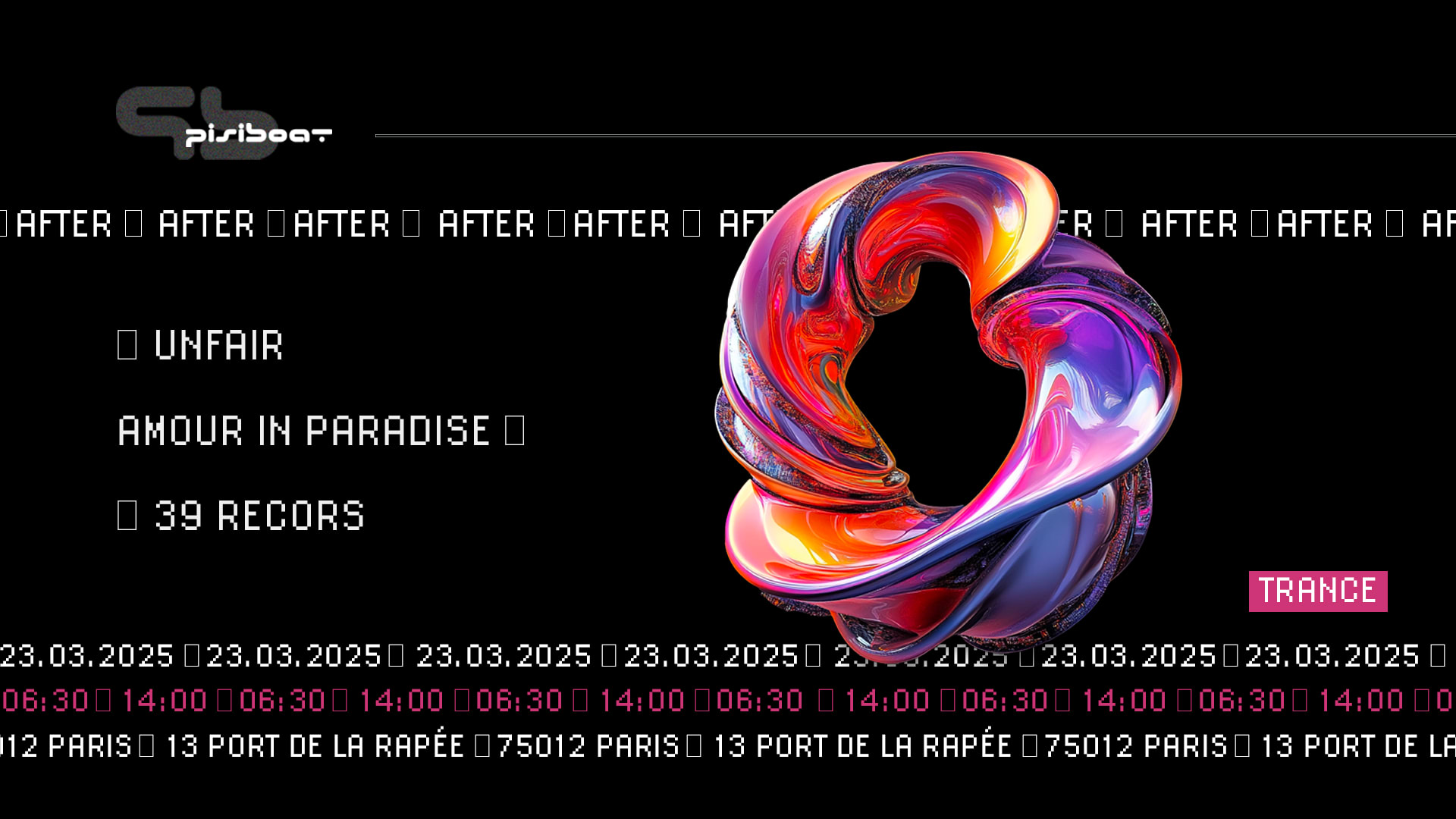 Pisiboat After : Unfair, Amour In Paradise, 39 Records