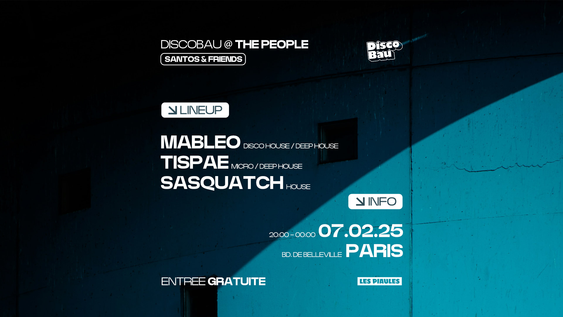 Discobau @The People Belleville Tispae,Sasquatch Et Mabléo