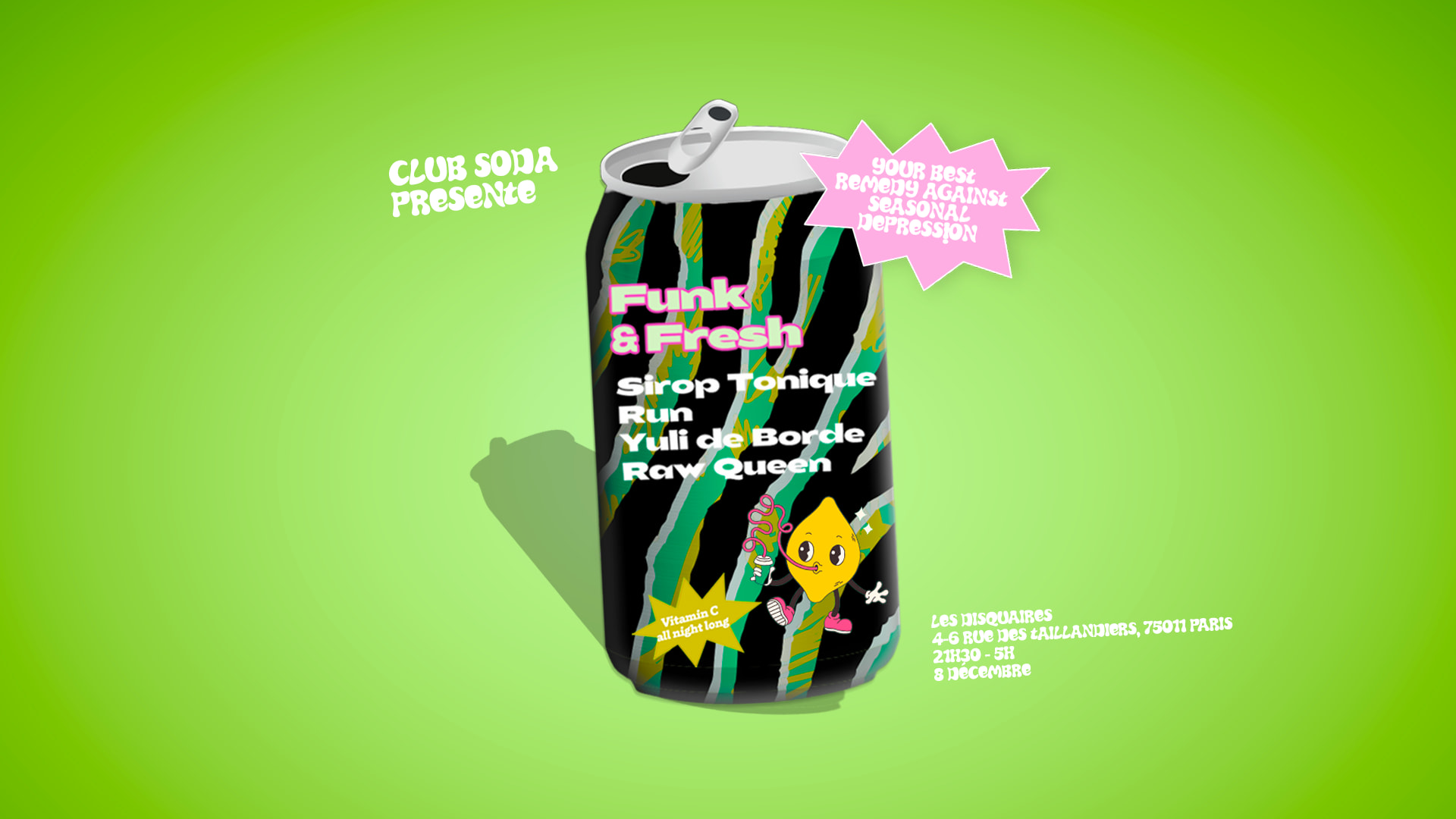 [Gratuit] Funk&Fresh - Club Soda & Friends @Les Disquaires