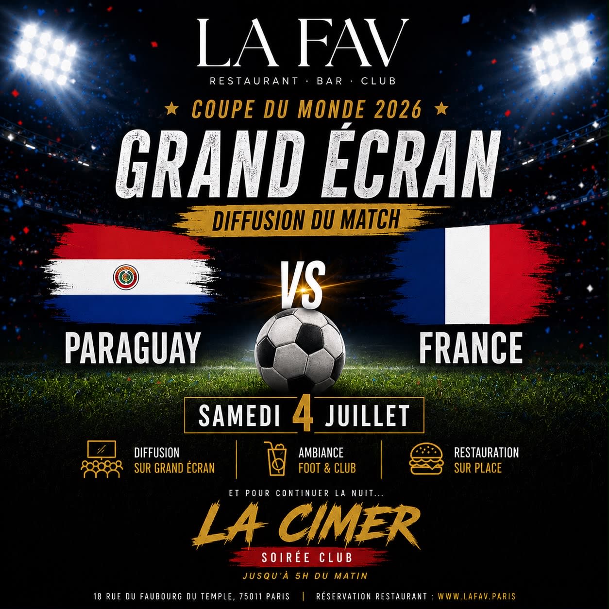 Fan-Zone Écran Géant - France / Paraguay