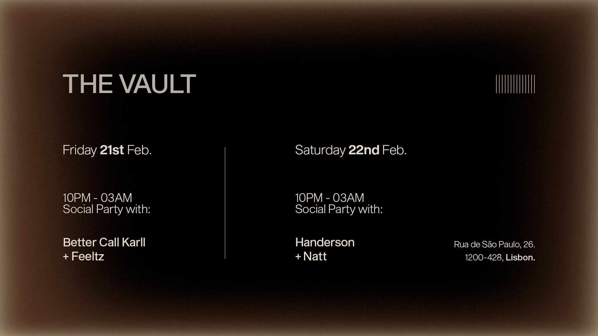 The Vault Social Party Club W/ Handerson And Natt