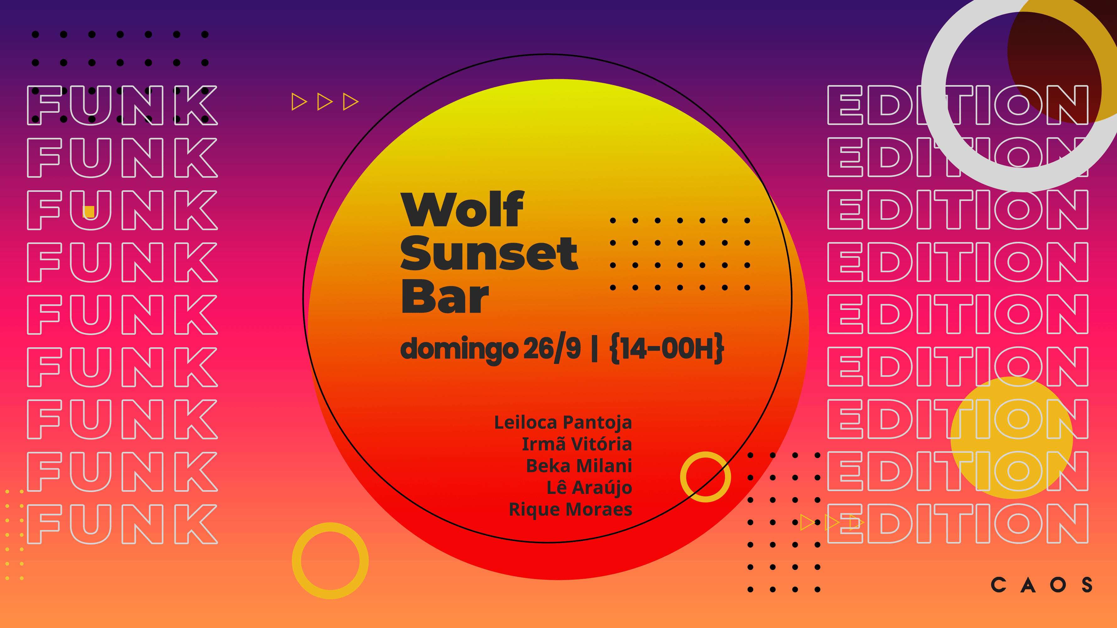 Wolf Sunset Bar Funk Edition No Caos