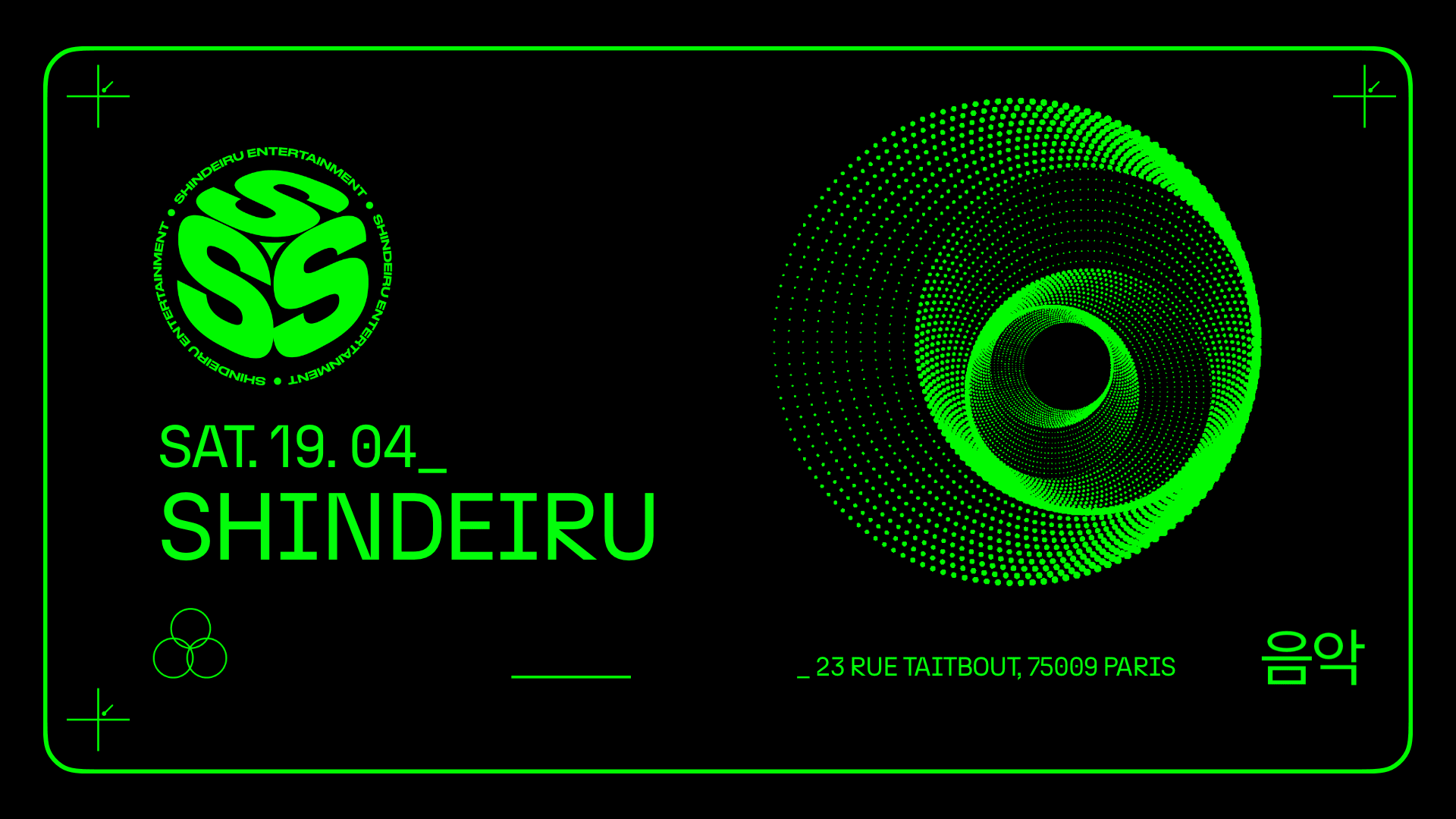 Shindeiru X Club Haussmann - Sat 19 April