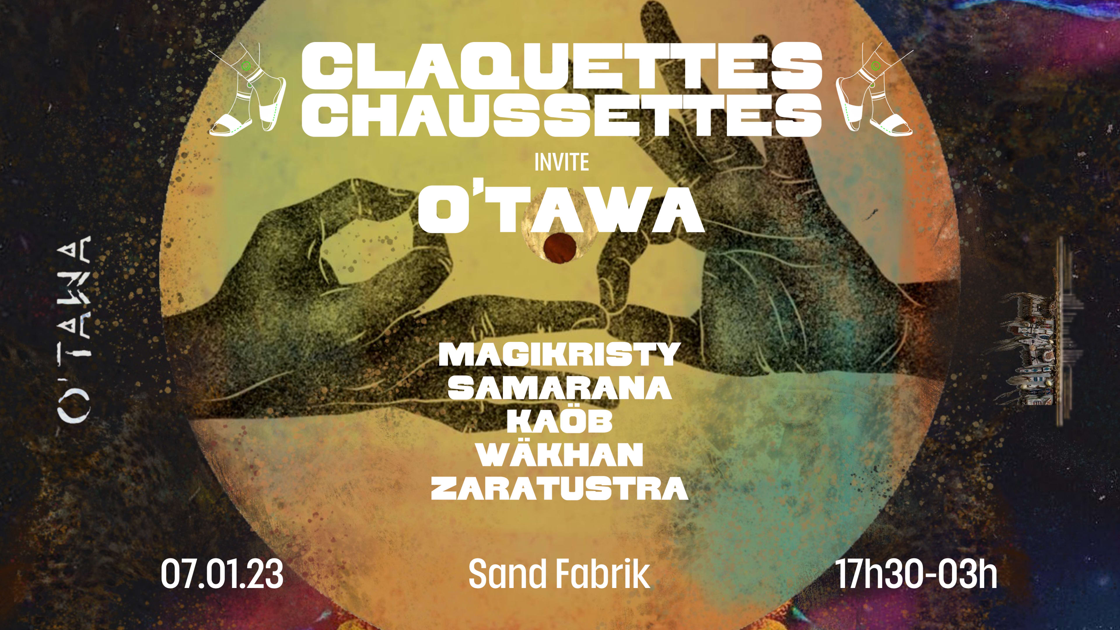 Claquettes Chaussettes Invite O'tawa