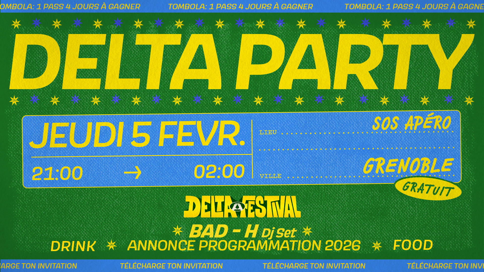 Delta Party + Sos Apéro - Grenoble