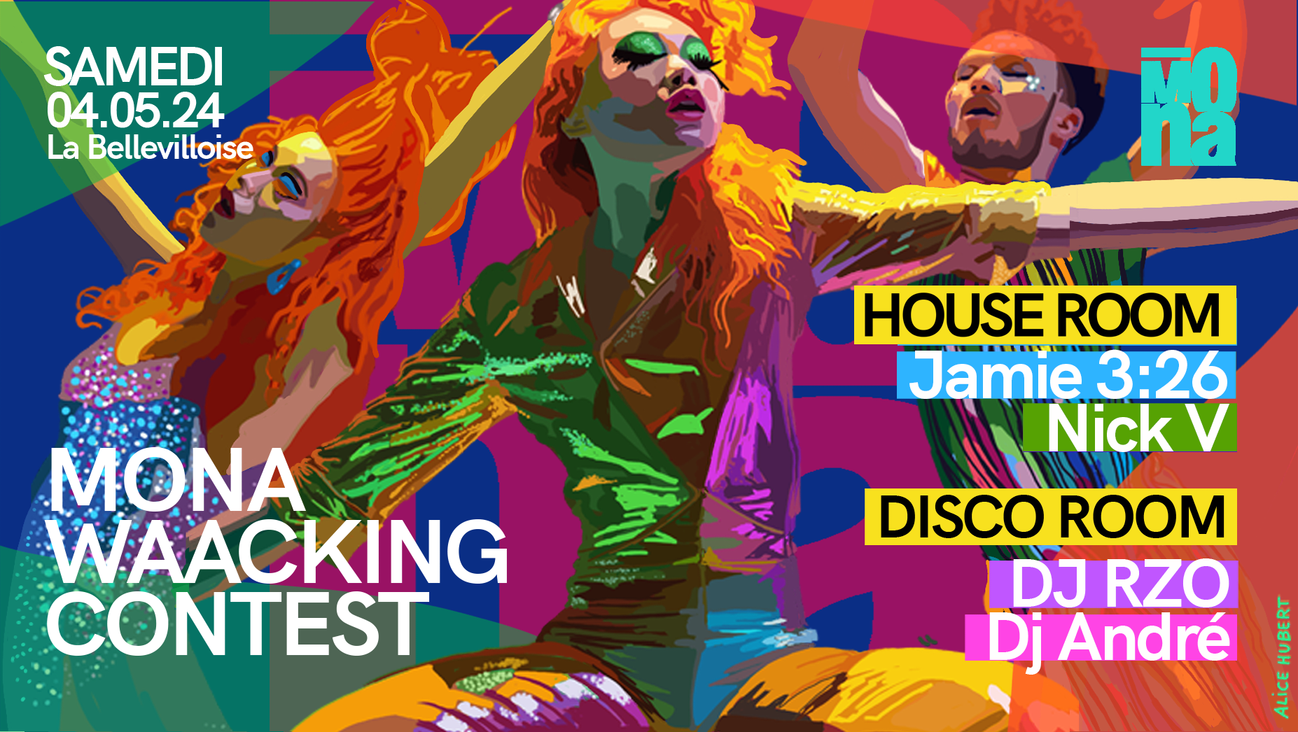 La Mona : Jamie 3:26, Nick V, Dj Rzo ... + Waacking Contest