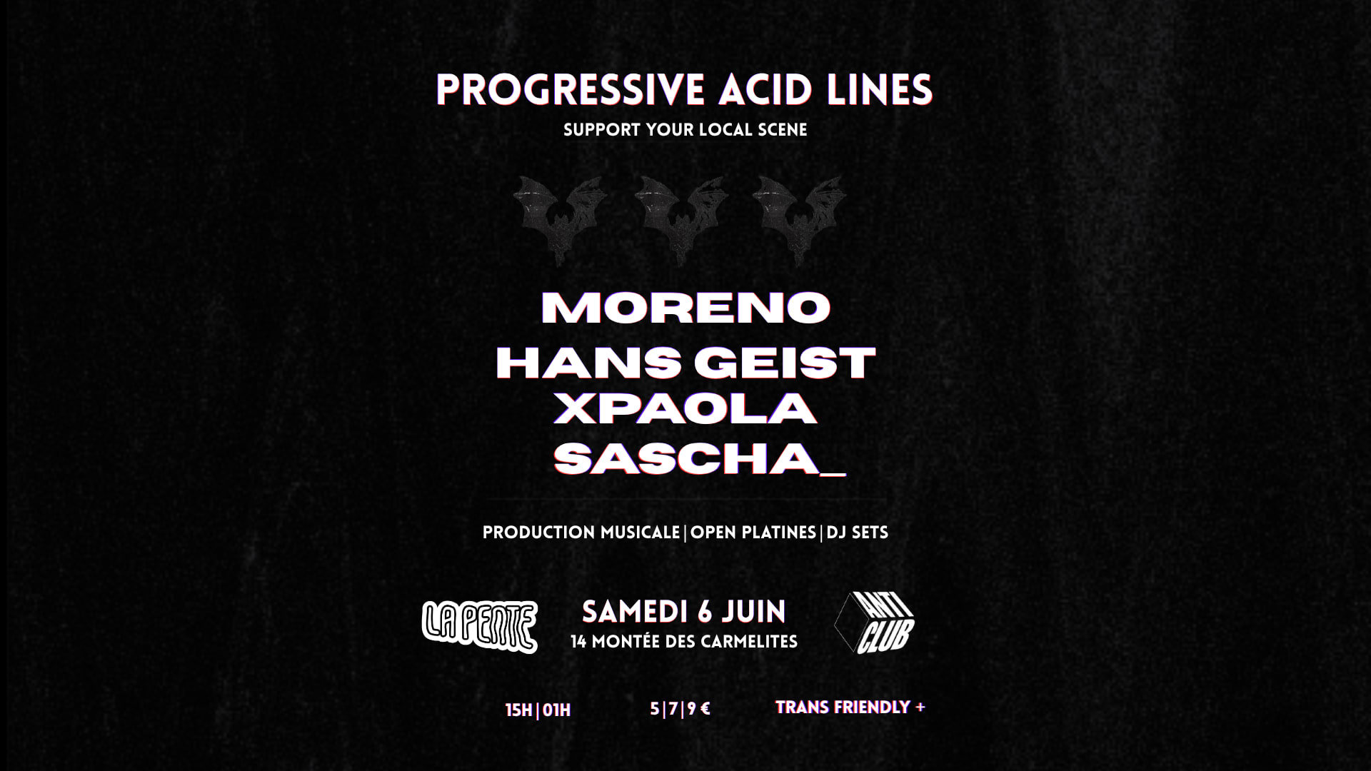 L'anticlub Présente Progressive Acid Lines