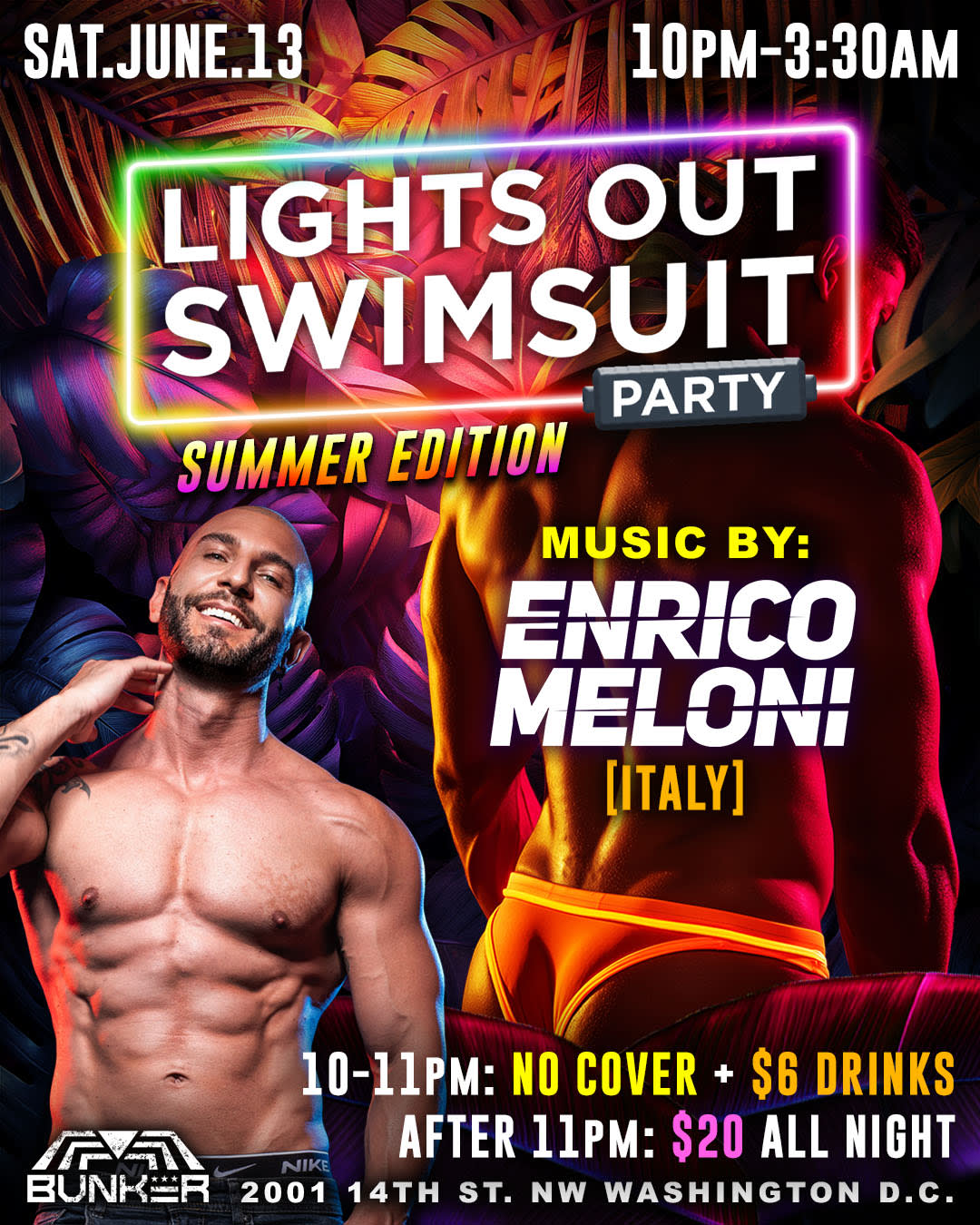 Lights Out Swim Suit Party With Enrico Meloni (Italy)