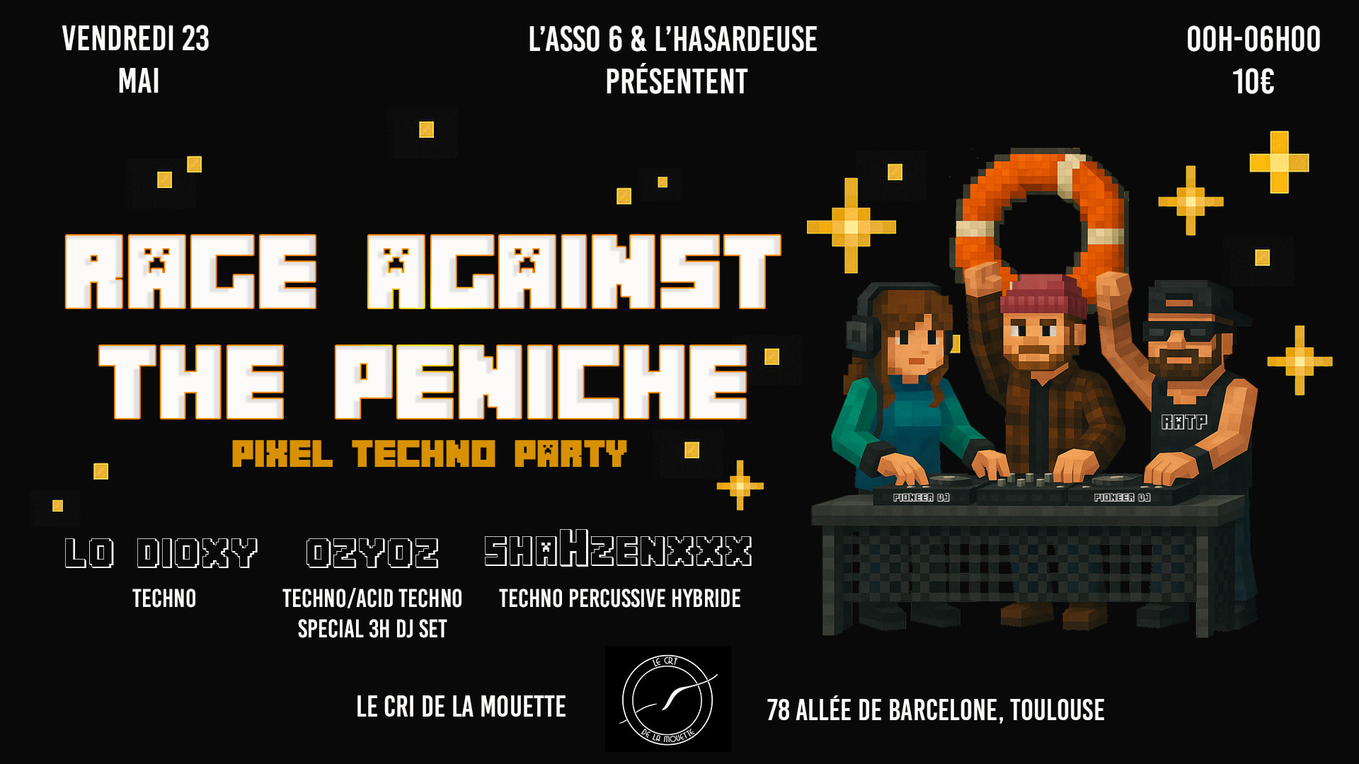 Rage Against The Péniche #10 : Pixel Techno Party