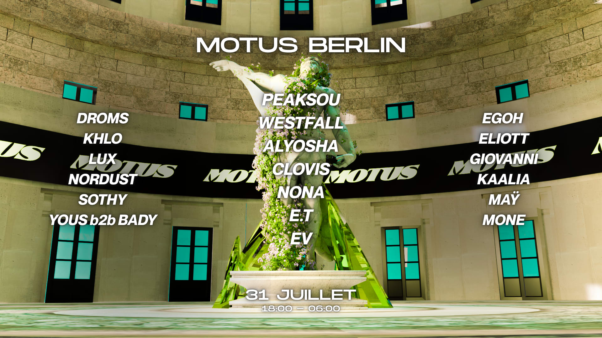 Motus Berlin : Open Air & Club · Peaksou, Westfall & More