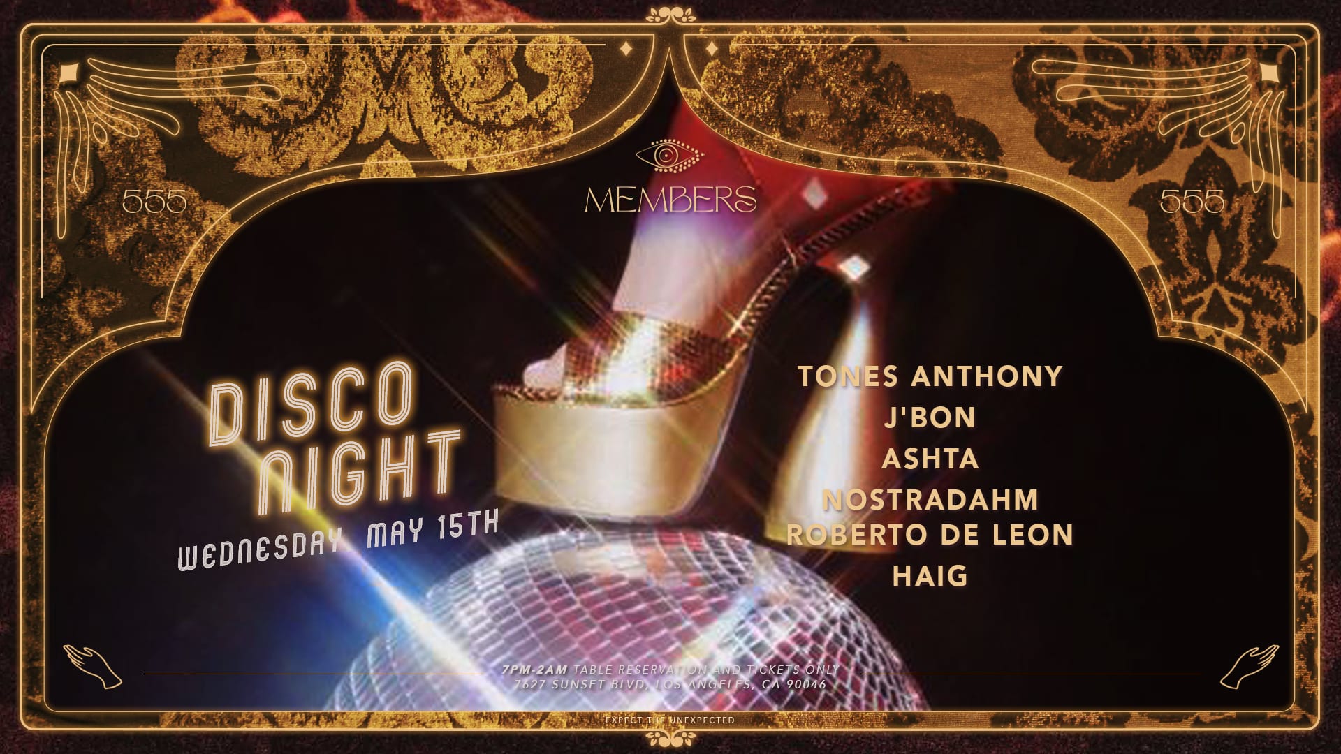 Disco Night - Members X Tones Anthony & The Supersecret La