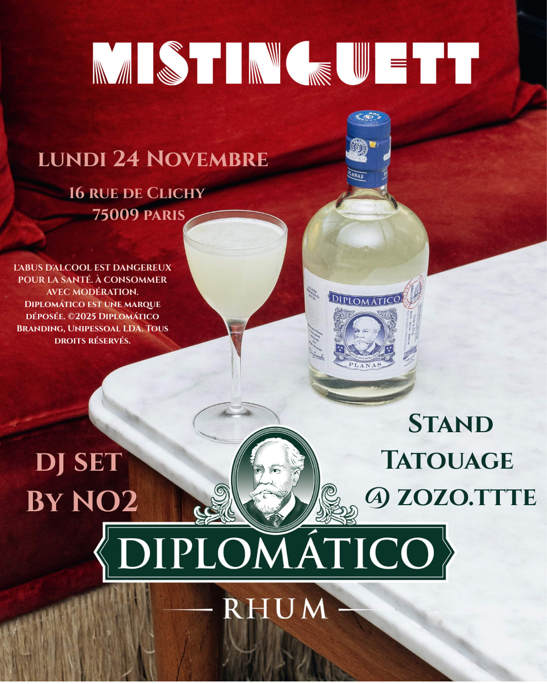Mistinguett Cocktail's Guest Diplomatico