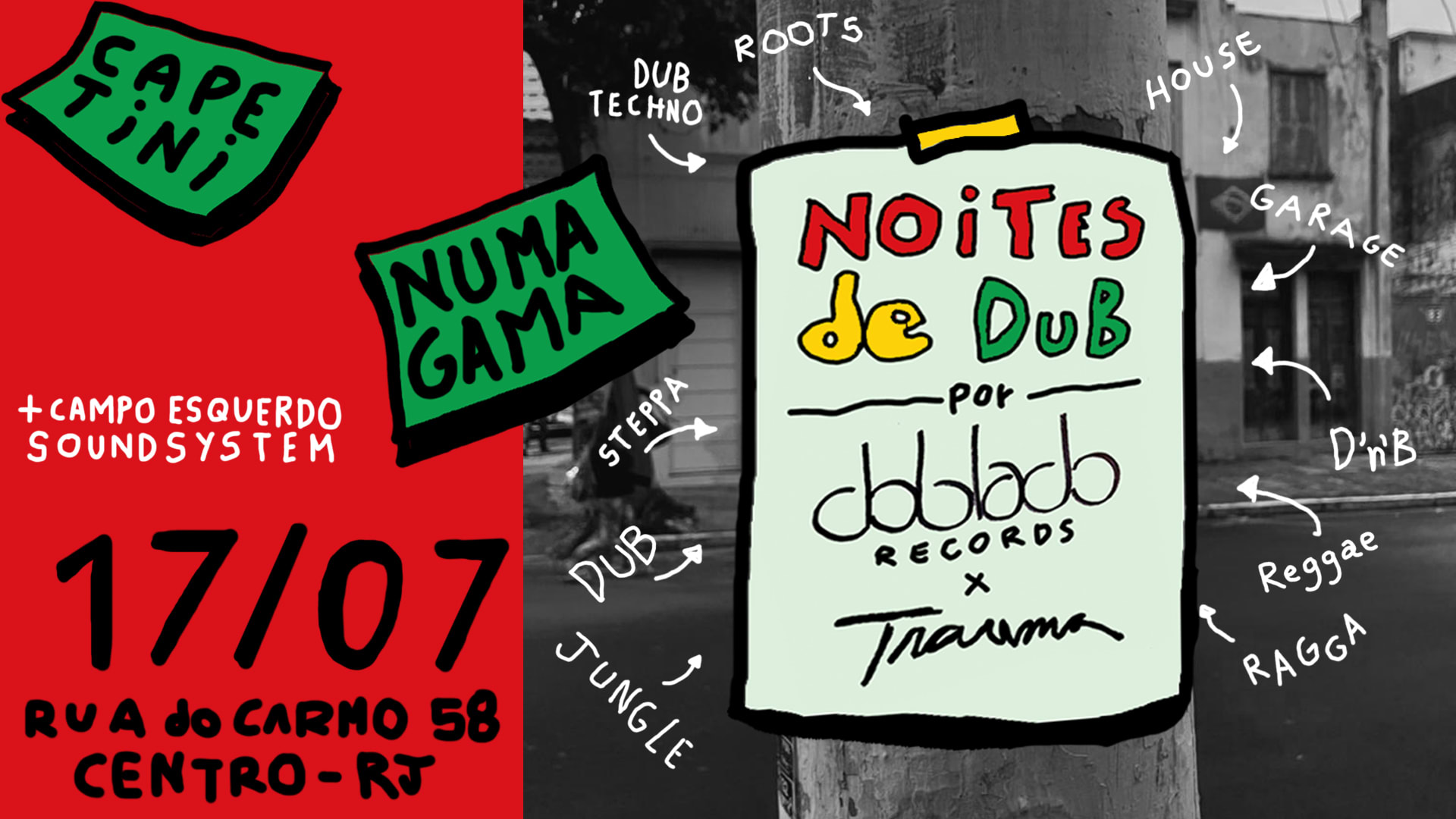 Noites De Dub Convida Numa Gama + Campo Esquerdo Soundsystem