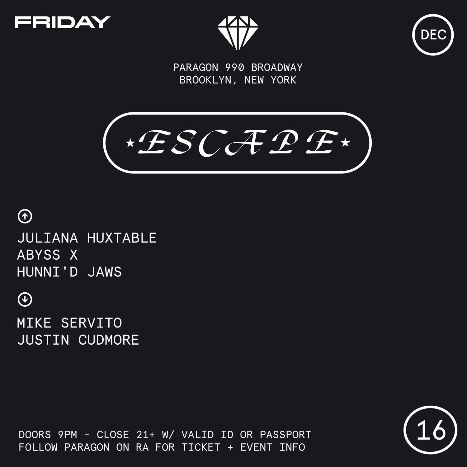 Escape: Juliana Huxtable + Mike Servito + Justin Cudmore