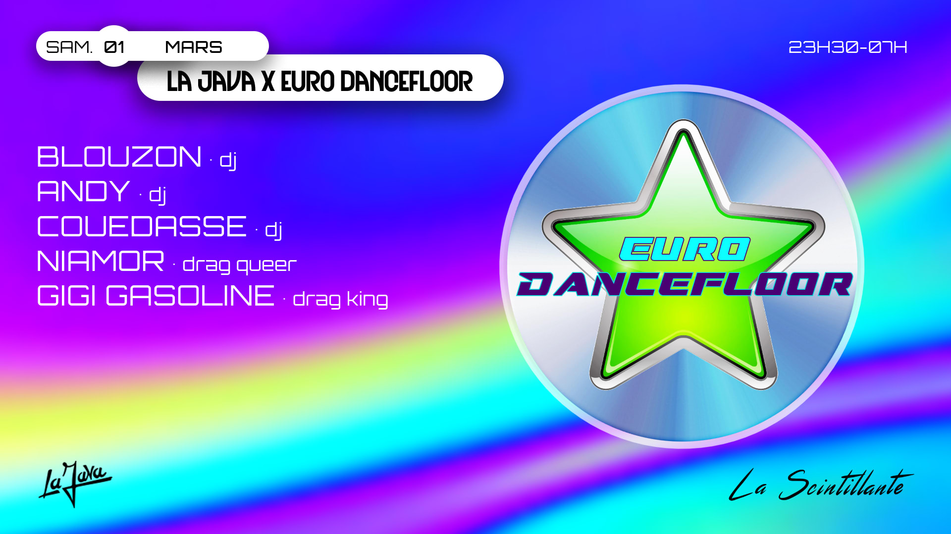 La Java X Euro Dancefloor : Blouzon, Andy, Couedasse & More