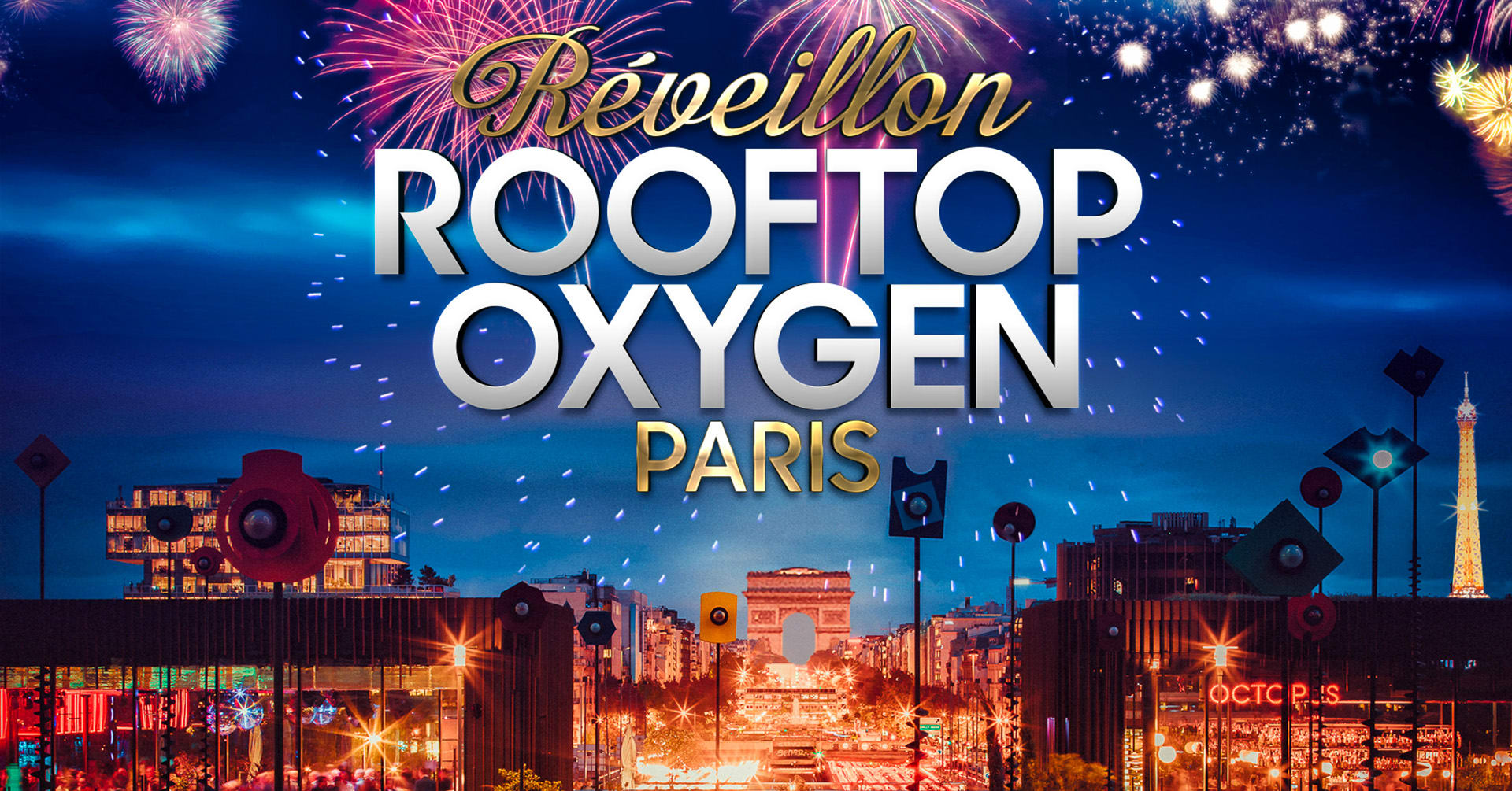 Réveillon Rooftop Oxygen Paris - Vue Feu D'artifice