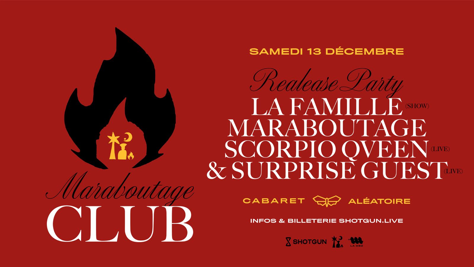 Maraboutage Release Party @ Cabaret Aléatoire