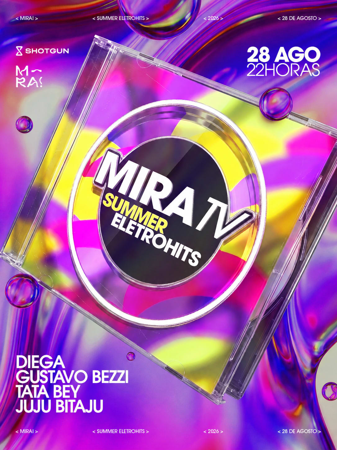 Miratv Summer Eletrohits | 28/08 - 22h