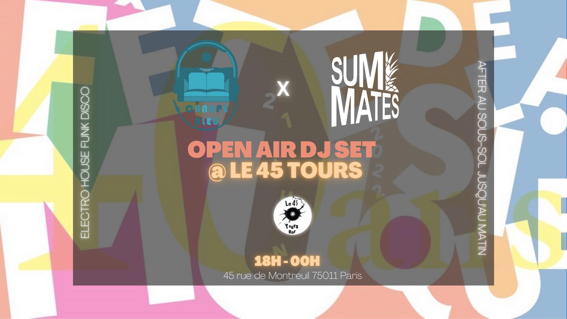 Fête De La Musique Open Air W/ Sum Mates & Canapé Bleu
