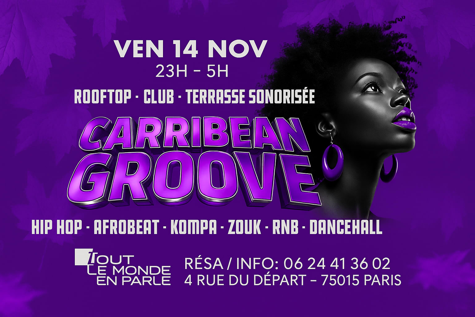 Soiree Caribbean Groove Club & Terrasse , Hiphop,Afrobeat
