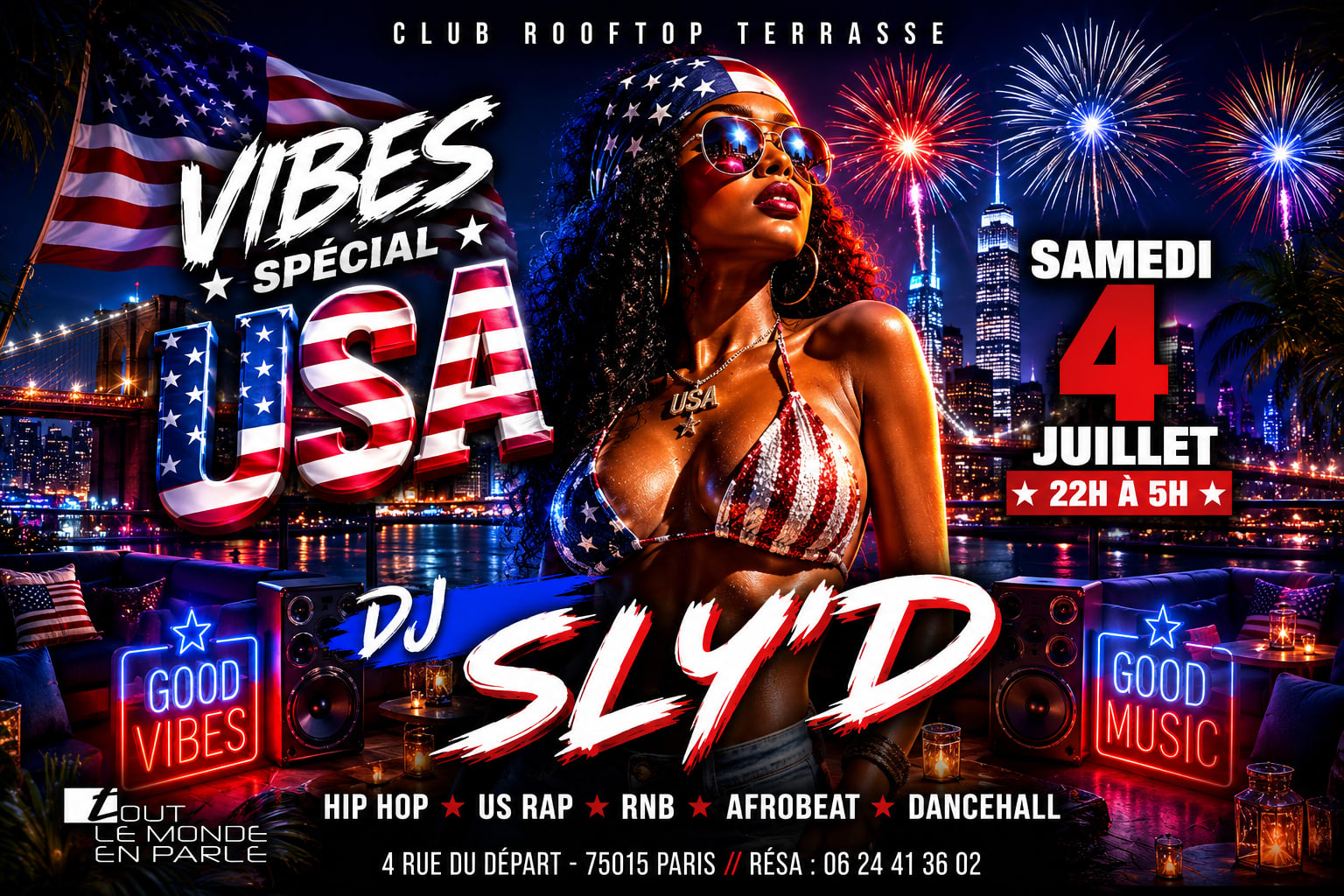 Soiree Vibes Rooftop Club Terrasse Hiphop Afrobeat, Latino