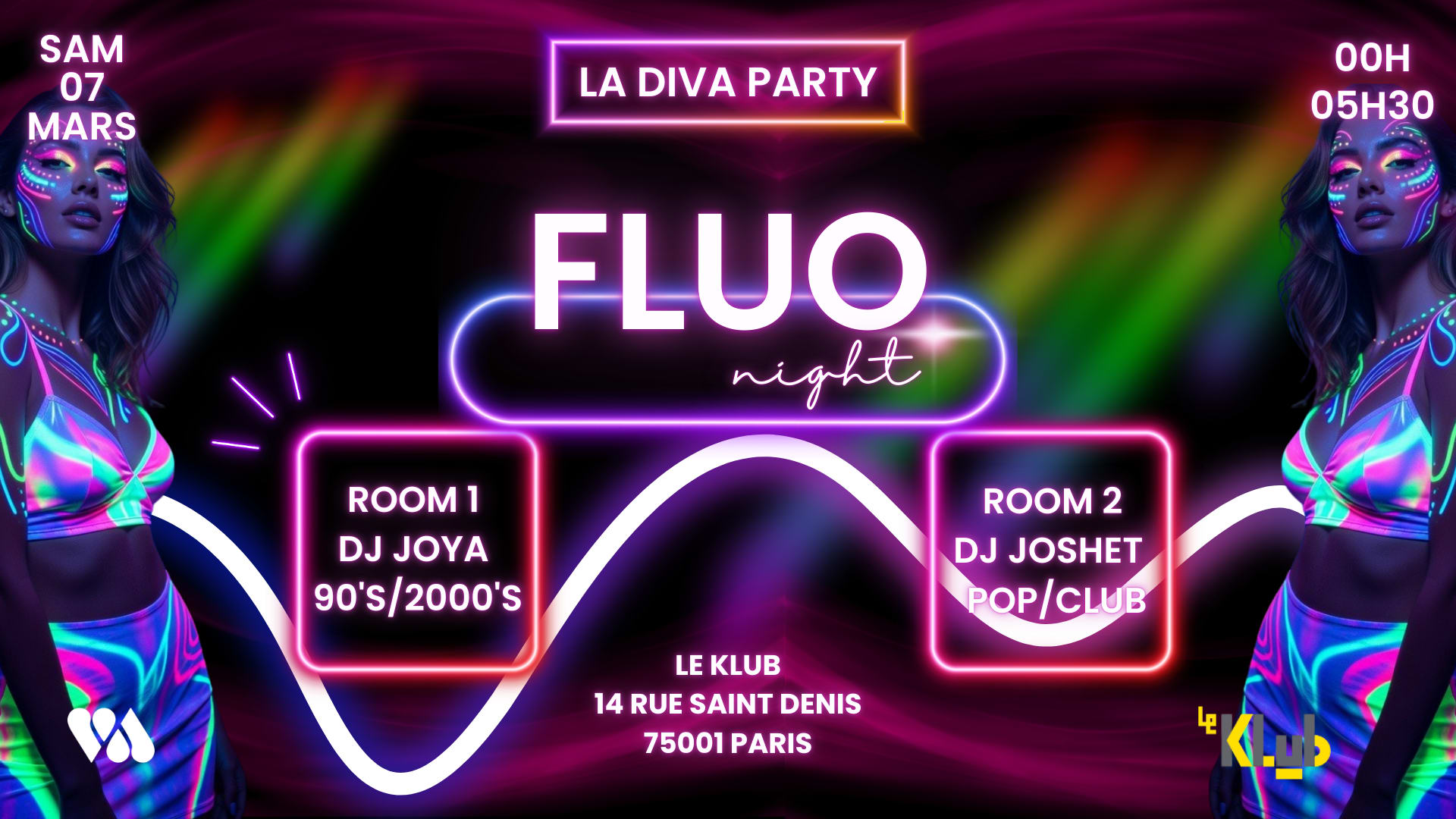 Diva Lesbian Fluo Night Party
