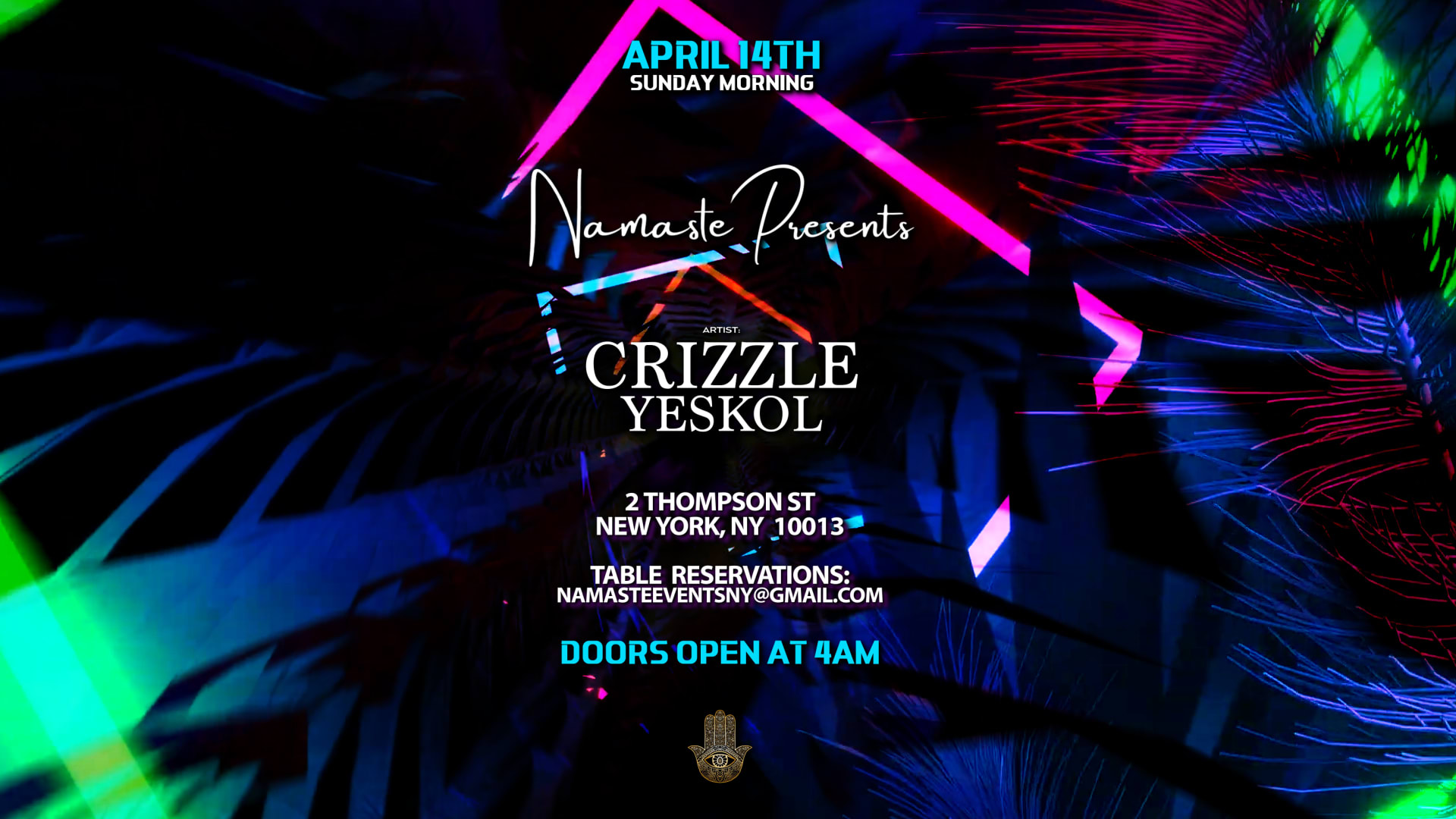 Namaste Presents The Afterparty W/ Crizzle & Yeskol 4.14.24