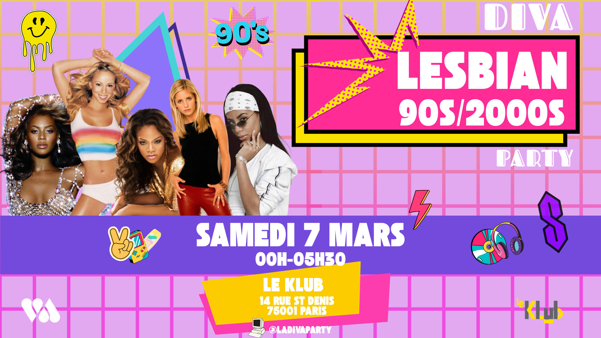 Diva Lesbian 90s/2000s Party