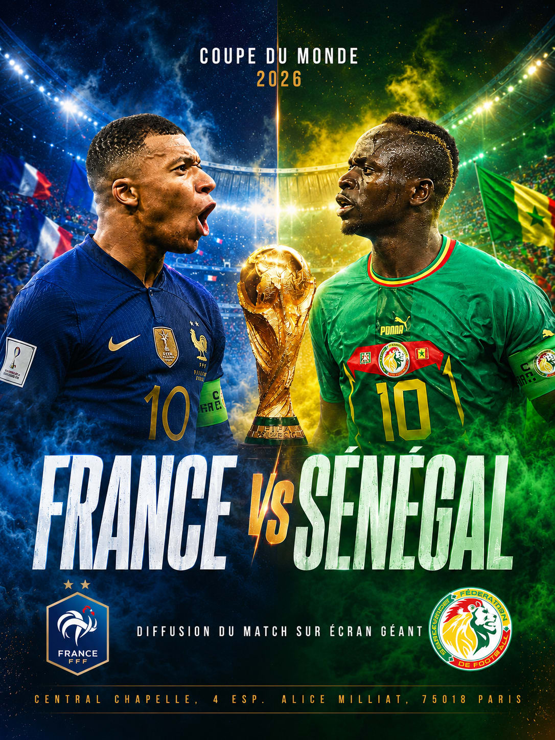 Fifa Fan Festival : France Vs Sénégal — Central Chapelle