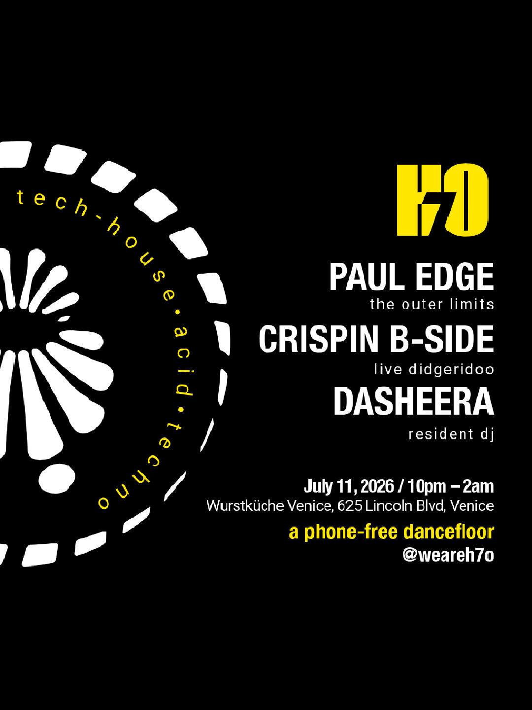 H7o: Tech-House, Acid & Techno In Venice