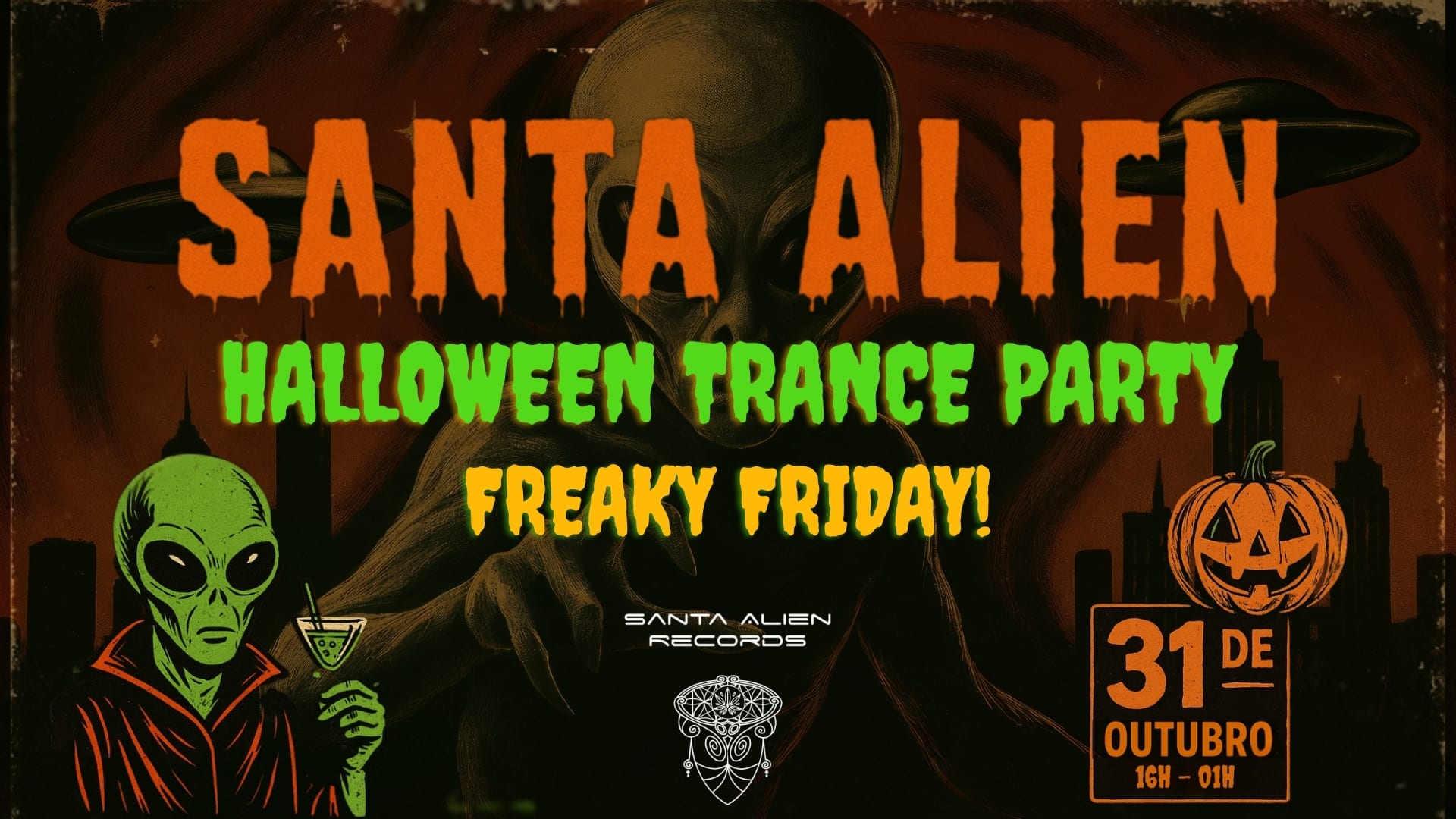 Santa Alien Halloween Trance Party