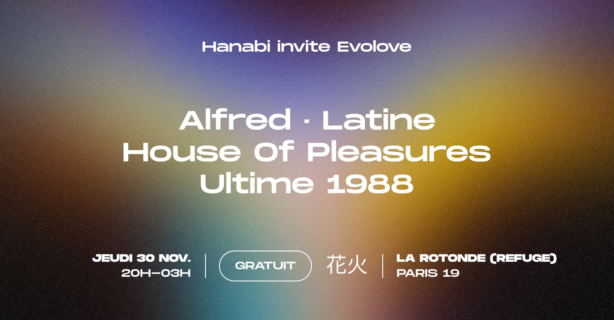 Hanabi Invite Evolove - La Rotonde Stalingrad